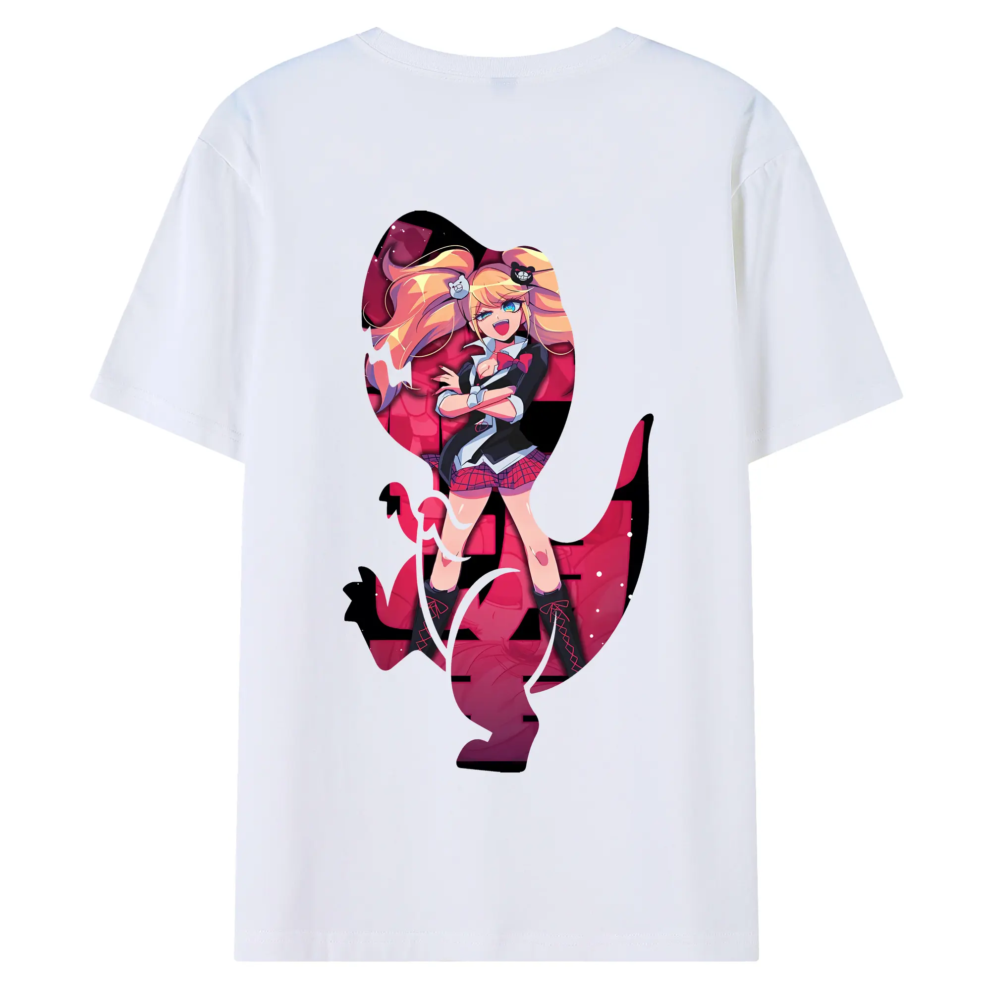 ダンガンロンパ グッズ,江ノ島盾子 - 綿100％ 半袖Tシャツ ・ バックプリント ・ 快適 通気性 ・ 日常使い 散歩 スポーツ用