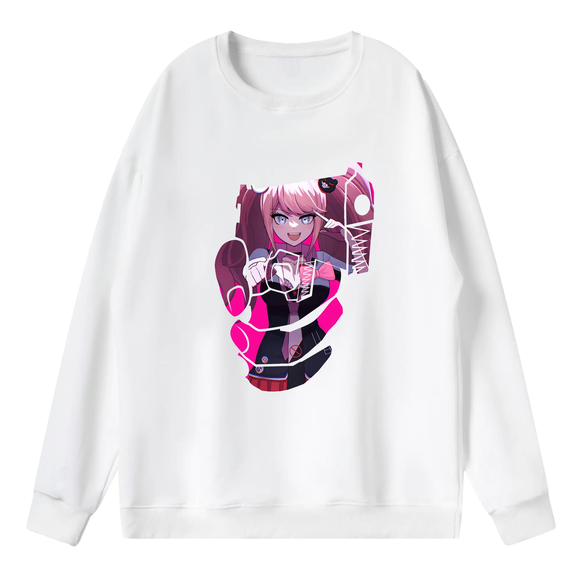 ダンガンロンパ グッズ,江ノ島盾子 - 薄手 クルーネック スウェット 裏毛260g · ポリエステル 春秋向け カジュアル 男女兼用 · トレーナー デイリー スポーツ 散歩に最適