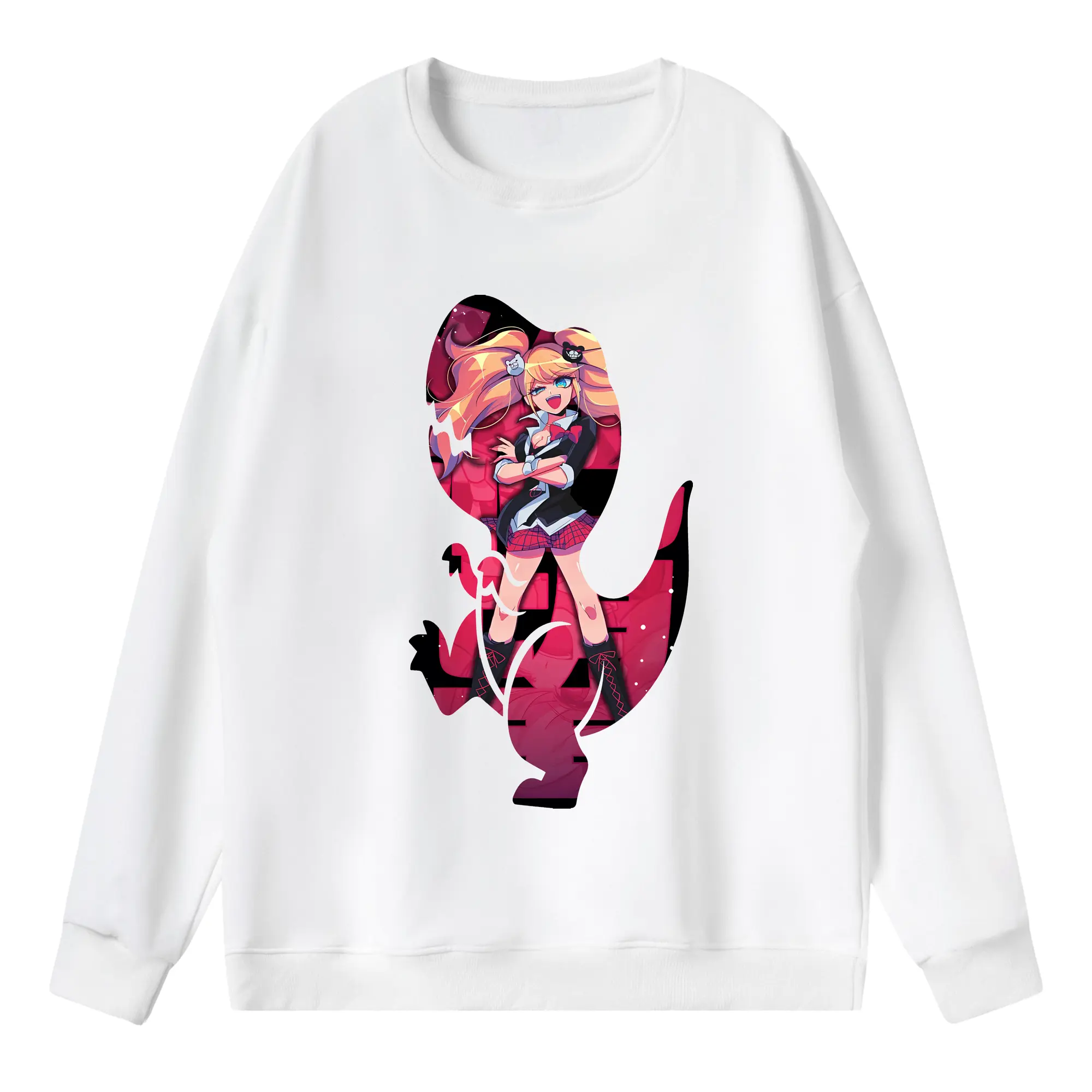 ダンガンロンパ グッズ,江ノ島盾子 - 薄手 クルーネック スウェット 裏毛260g · ポリエステル 春秋向け カジュアル 男女兼用 · トレーナー デイリー スポーツ 散歩に最適