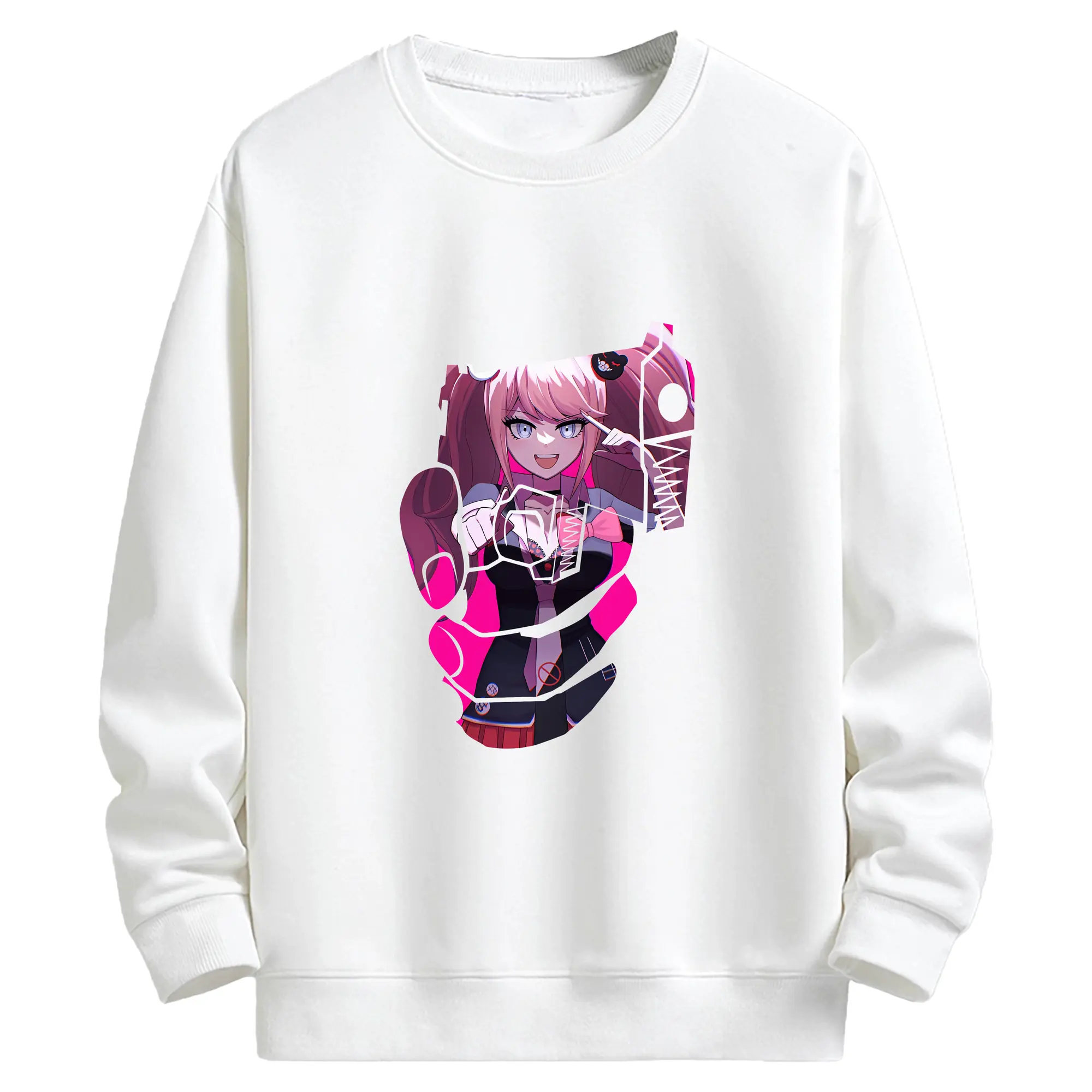 ダンガンロンパ グッズ,江ノ島盾子 - キッズ クルーネックスウェットシャツ ・ フロントプリント ・ 綿80％ ポリエステル20％ ・ 快適 通学 スポーツ 日常使い お散歩用