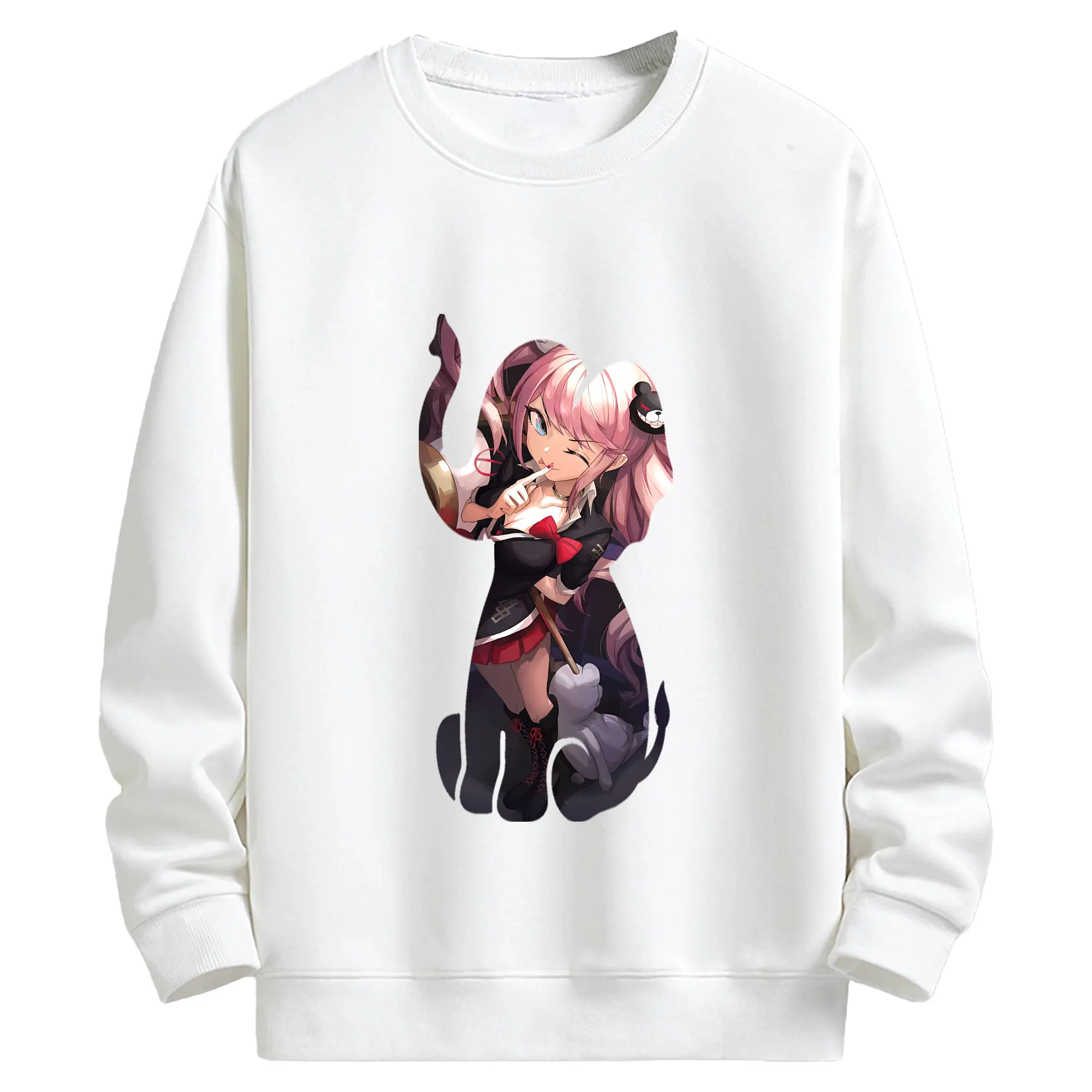 ダンガンロンパ グッズ,江ノ島盾子 - キッズ クルーネックスウェットシャツ ・ フロントプリント ・ 綿80％ ポリエステル20％ ・ 快適 通学 スポーツ 日常使い お散歩用