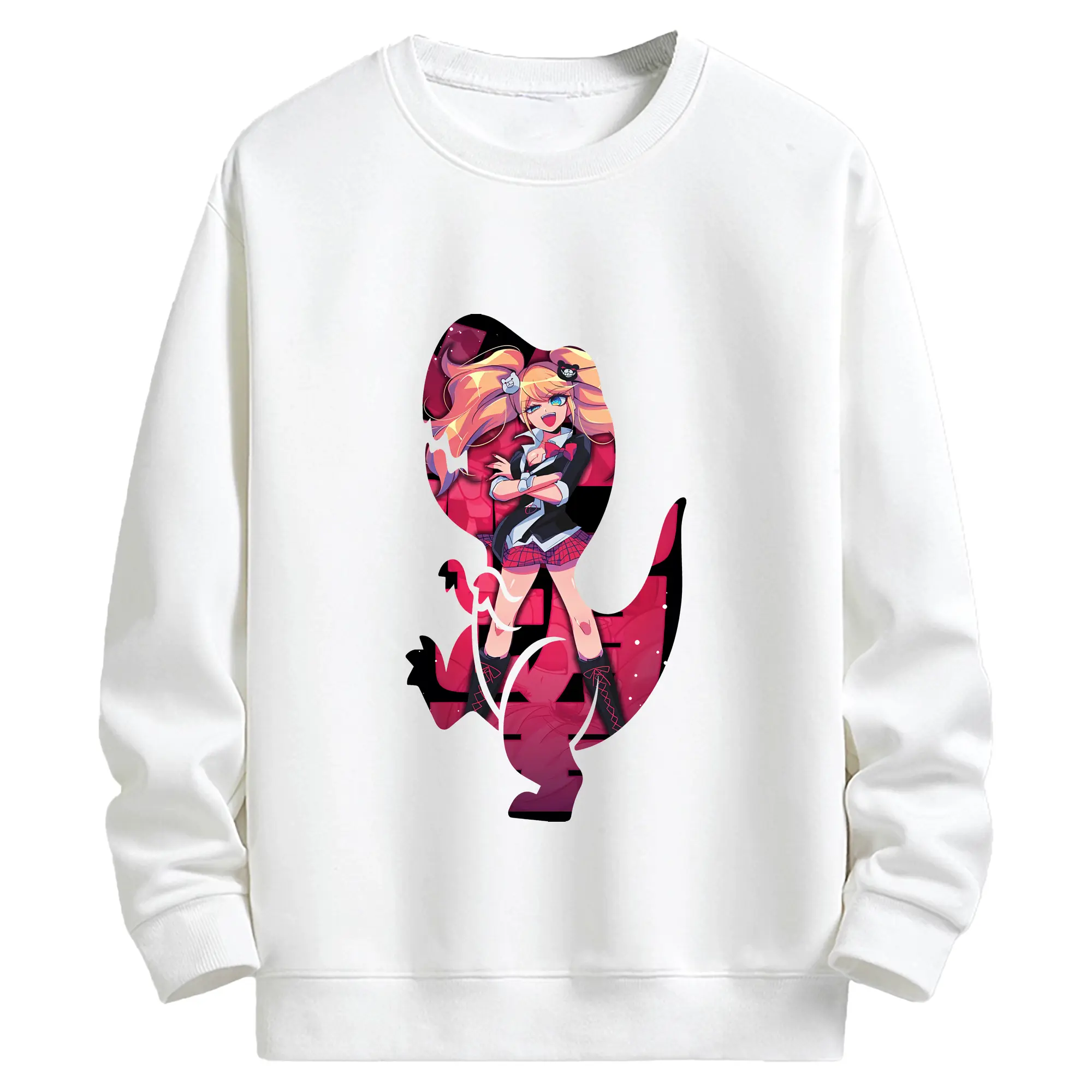 ダンガンロンパ グッズ,江ノ島盾子 - キッズ クルーネックスウェットシャツ ・ フロントプリント ・ 綿80％ ポリエステル20％ ・ 快適 通学 スポーツ 日常使い お散歩用