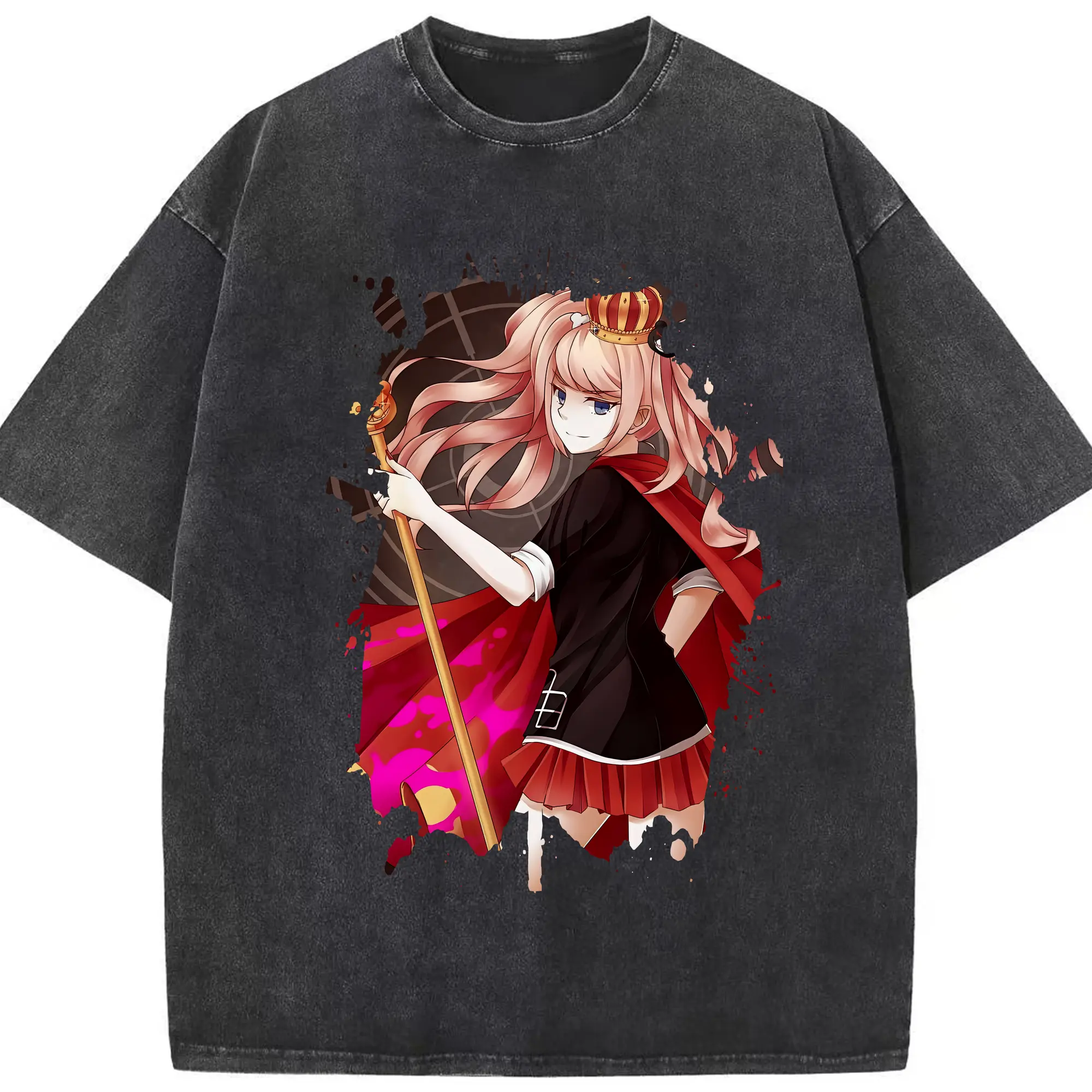 ダンガンロンパ グッズ,江ノ島盾子 - 綿100％ ヴィンテージ風 半袖Tシャツ ・ フロントプリント ・ 柔らか肌触り ・ 通気性 快適 ・ スポーツ カジュアル 外出用