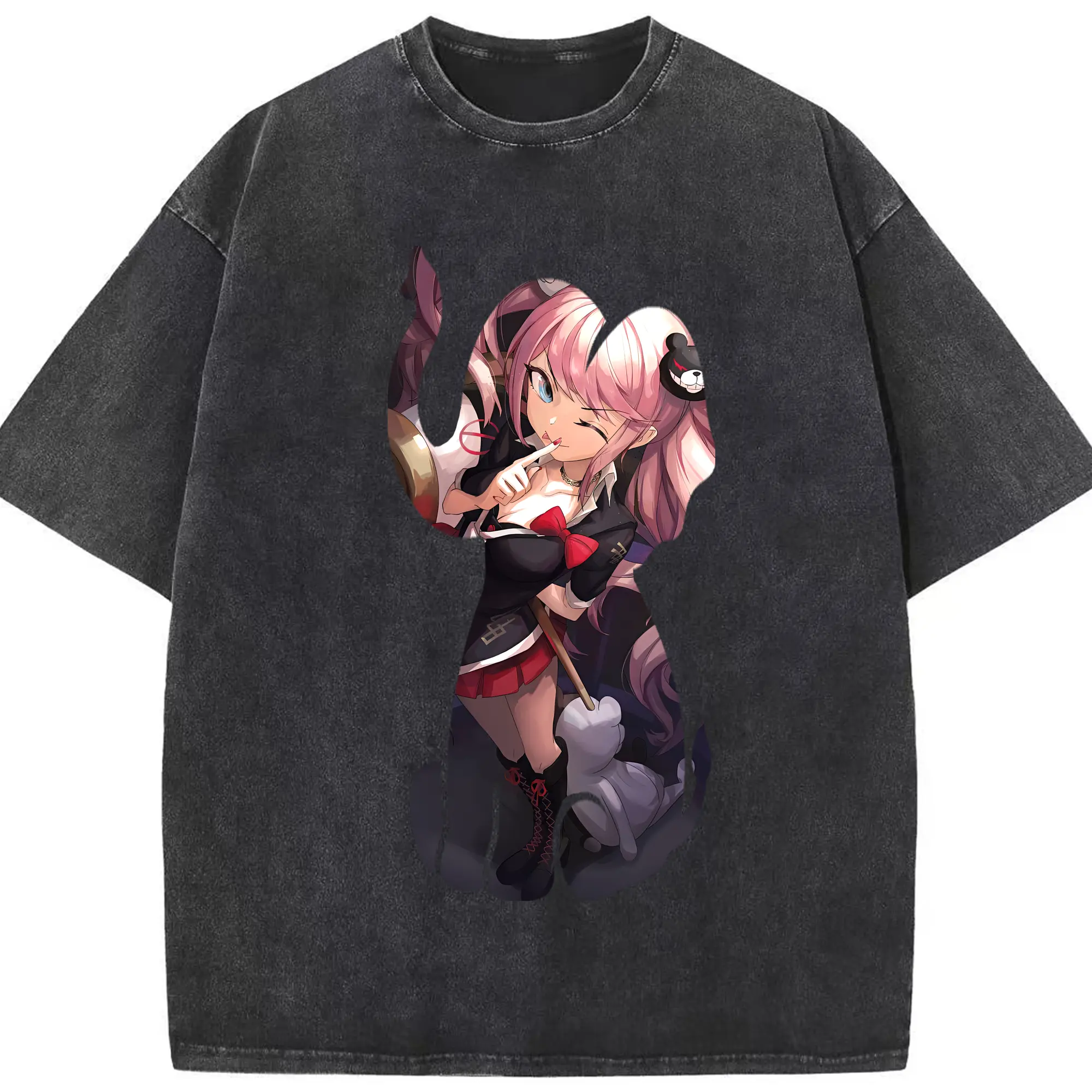 ダンガンロンパ グッズ,江ノ島盾子 - 綿100％ ヴィンテージ風 半袖Tシャツ ・ フロントプリント ・ 柔らか肌触り ・ 通気性 快適 ・ スポーツ カジュアル 外出用