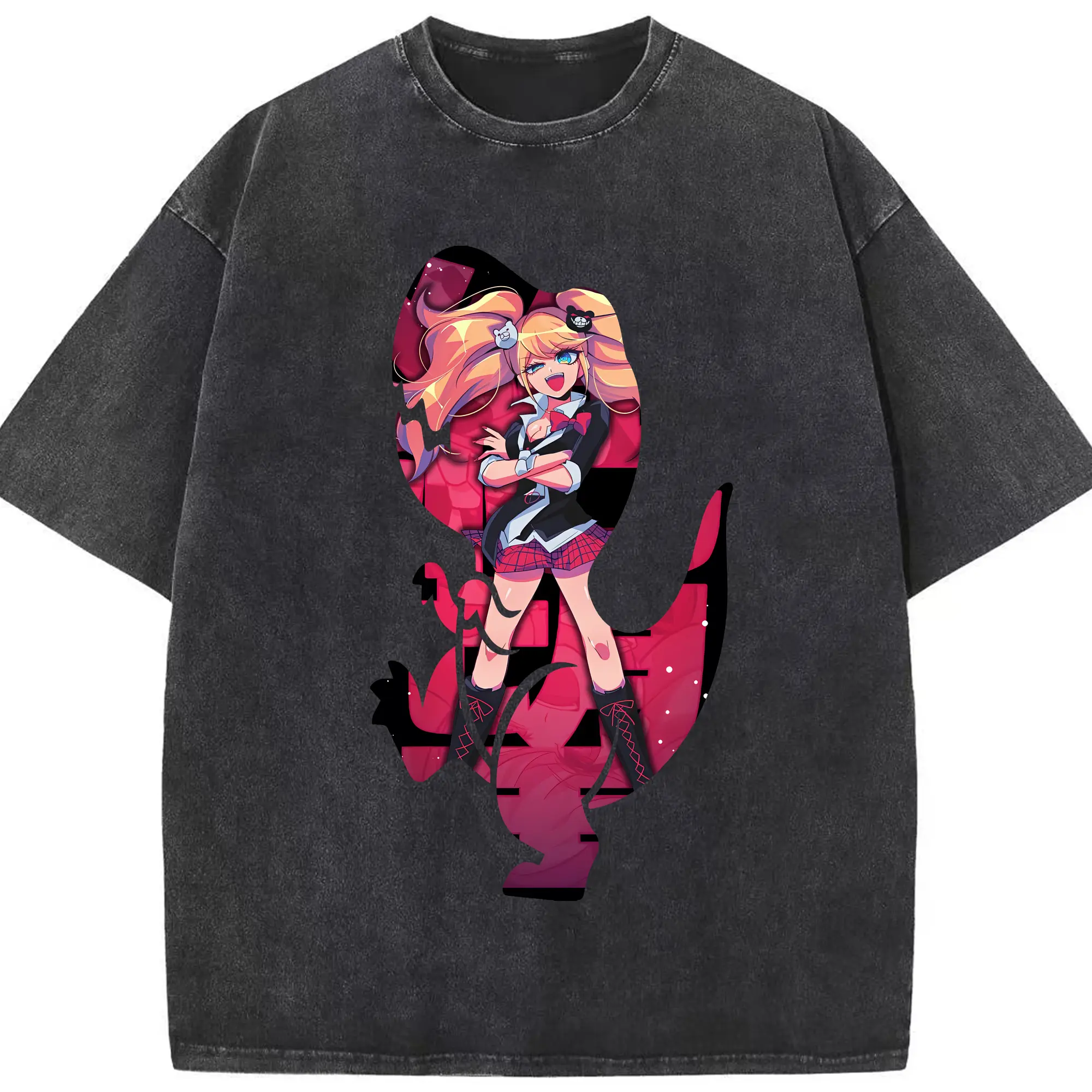 ダンガンロンパ グッズ,江ノ島盾子 - 綿100％ ヴィンテージ風 半袖Tシャツ ・ フロントプリント ・ 柔らか肌触り ・ 通気性 快適 ・ スポーツ カジュアル 外出用