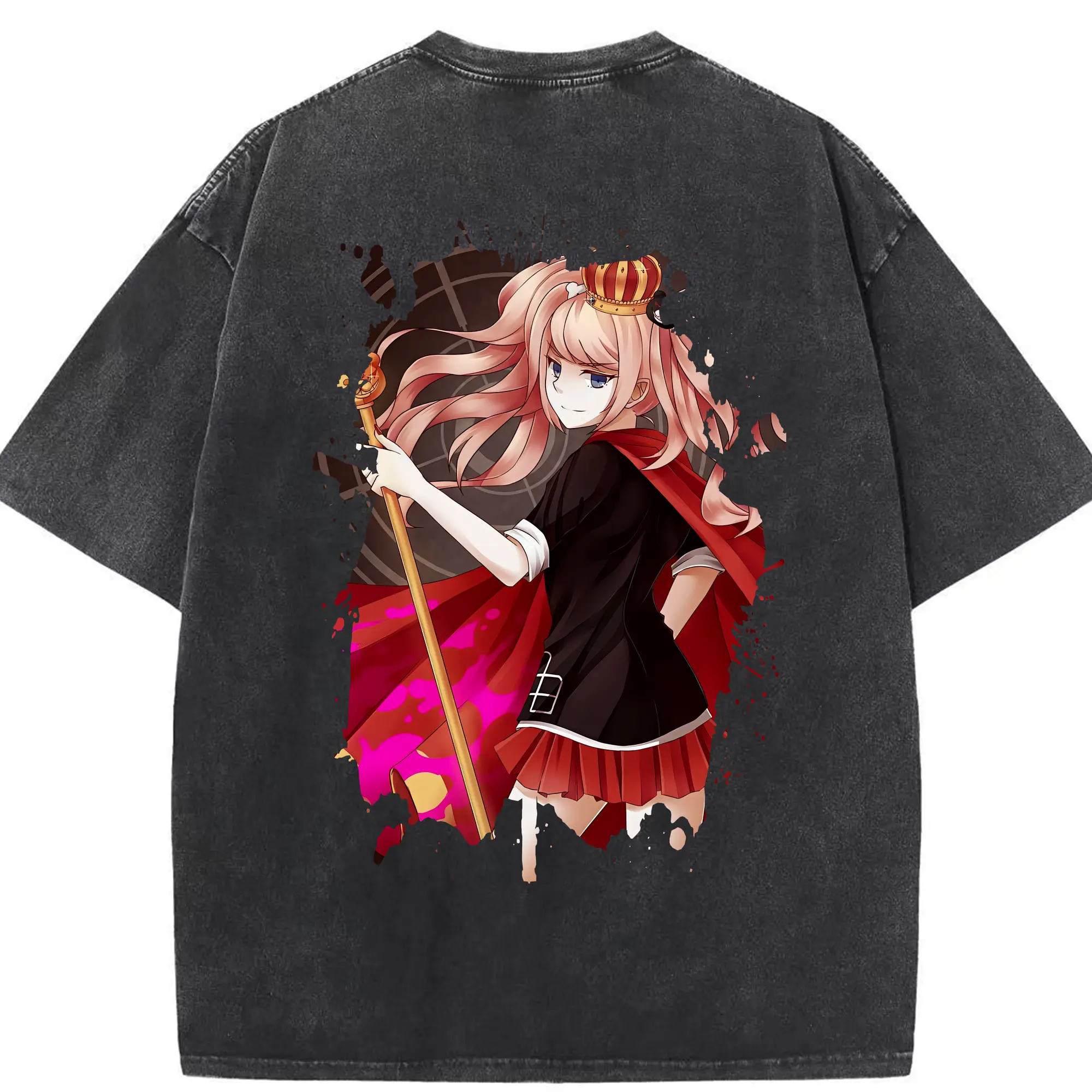 ダンガンロンパ グッズ,江ノ島盾子 - 綿100％ ヴィンテージ風 半袖Tシャツ ・ 背面プリント ・ 柔らか肌触り ・ 通気性 快適 ・ スポーツ カジュアル 外出用