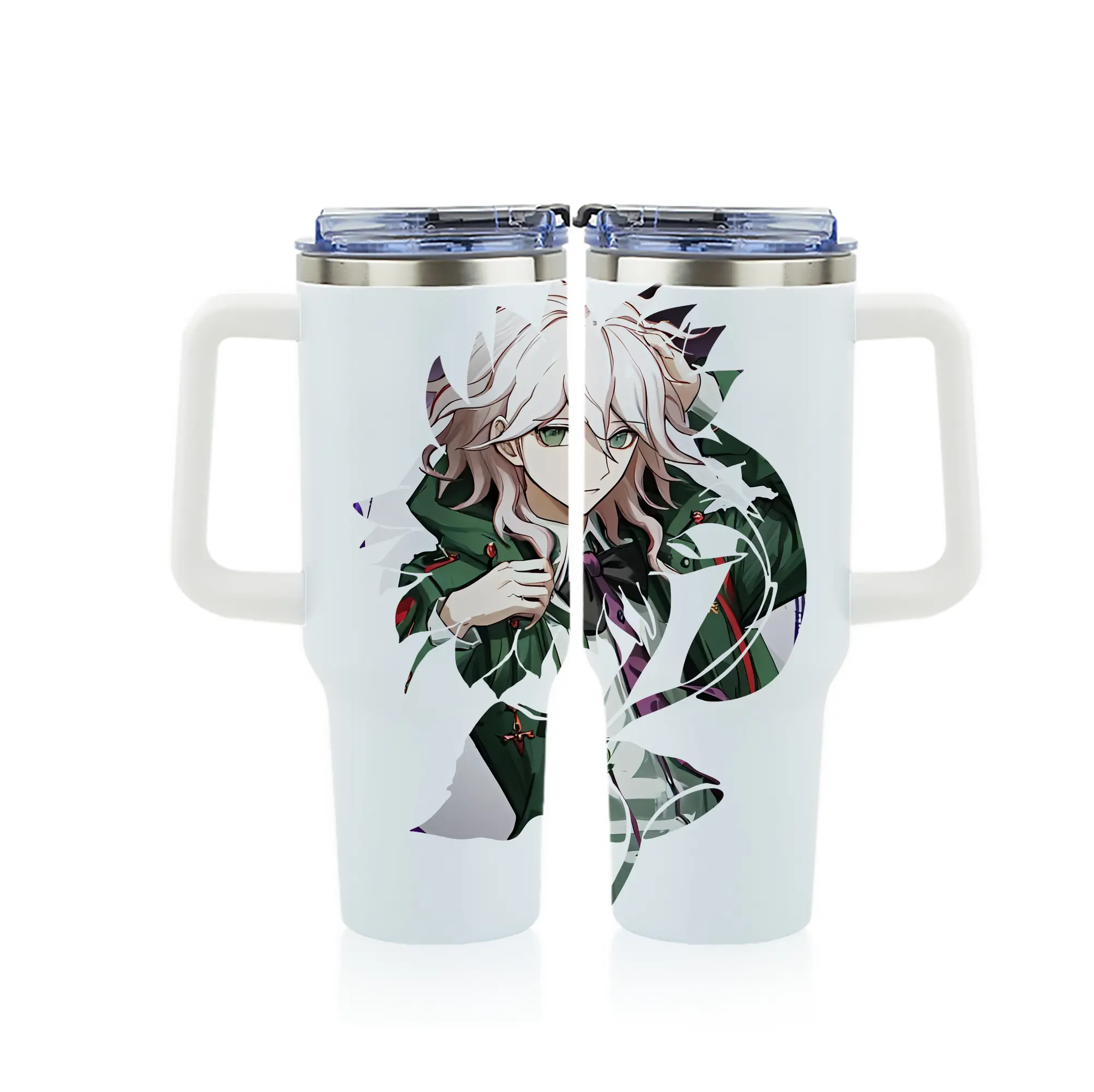 ダンガンロンパ グッズ,狛枝凪斗 - 1200mL フルプリント車用タンブラー ・ 304ステンレス 内側 ・ 201ステンレス 外側 ・ 保温 保冷 ・ 通勤 ドライブ アウトドア用