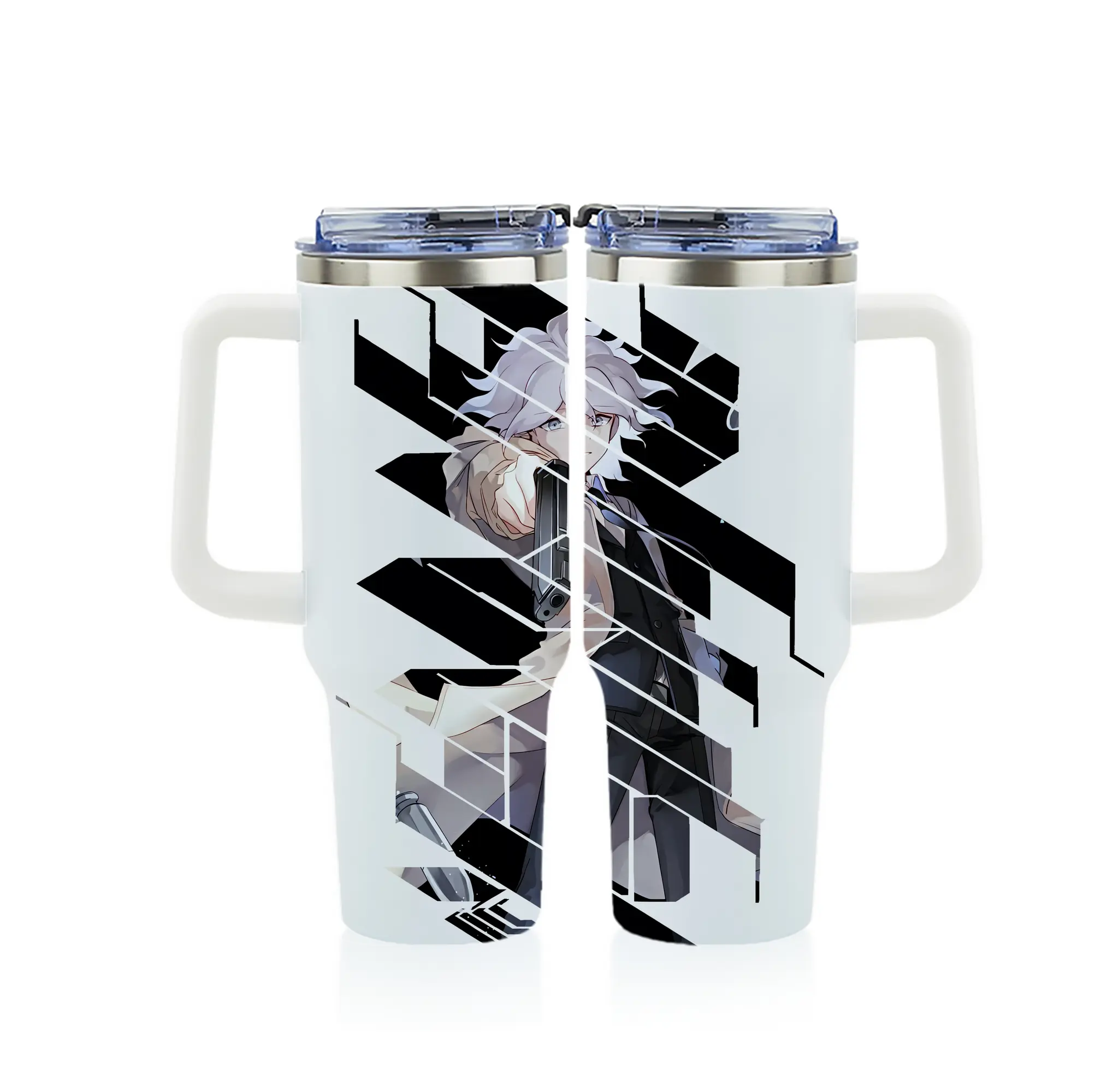ダンガンロンパ グッズ,狛枝凪斗 - 1200mL フルプリント車用タンブラー ・ 304ステンレス 内側 ・ 201ステンレス 外側 ・ 保温 保冷 ・ 通勤 ドライブ アウトドア用