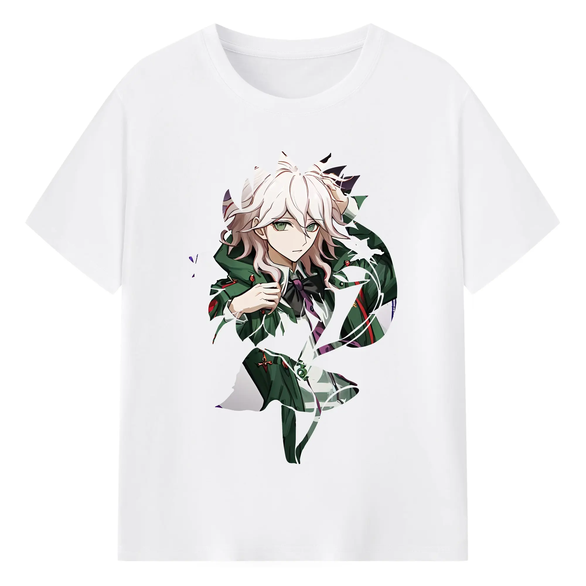 ダンガンロンパ グッズ,狛枝凪斗 - 綿100％ 半袖Tシャツ ・ フロントプリント ・ 快適 通気性 ・ 日常使い 散歩 スポーツ用