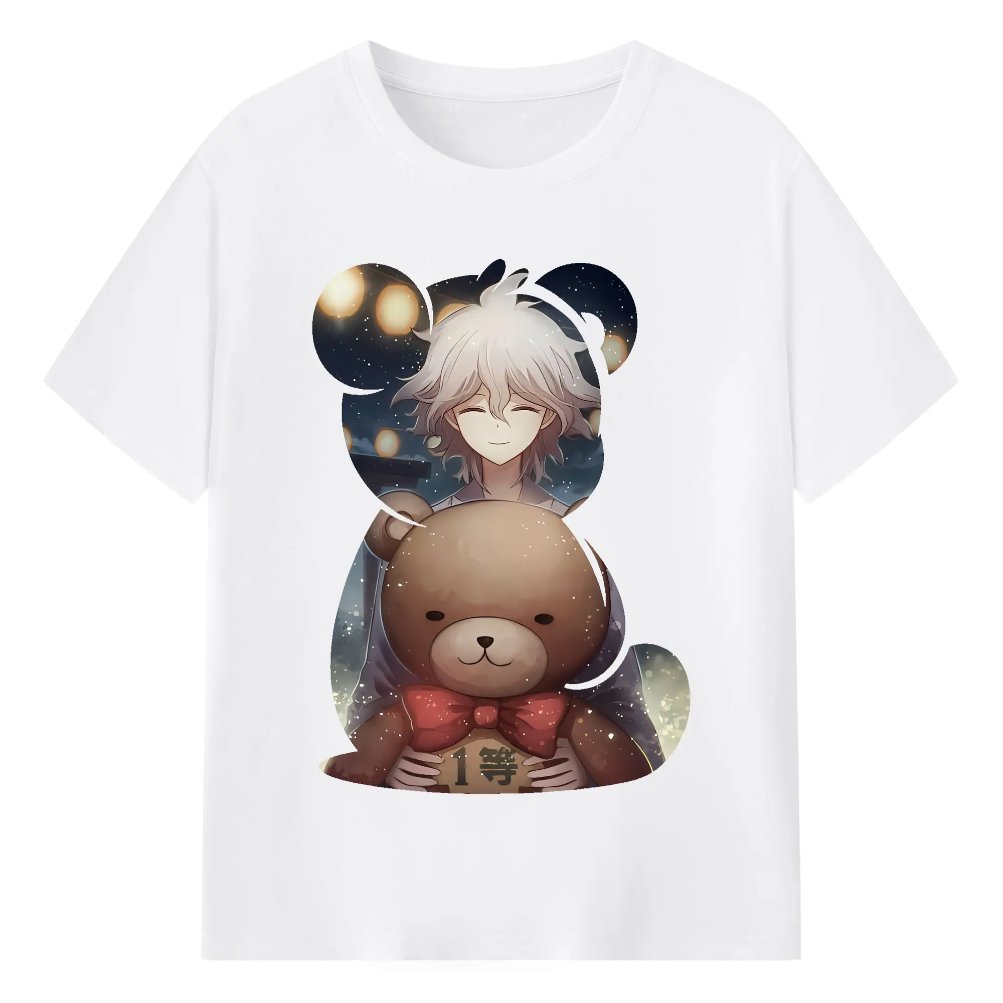 ダンガンロンパ グッズ,狛枝凪斗 - 綿100％ 半袖Tシャツ ・ フロントプリント ・ 快適 通気性 ・ 日常使い 散歩 スポーツ用