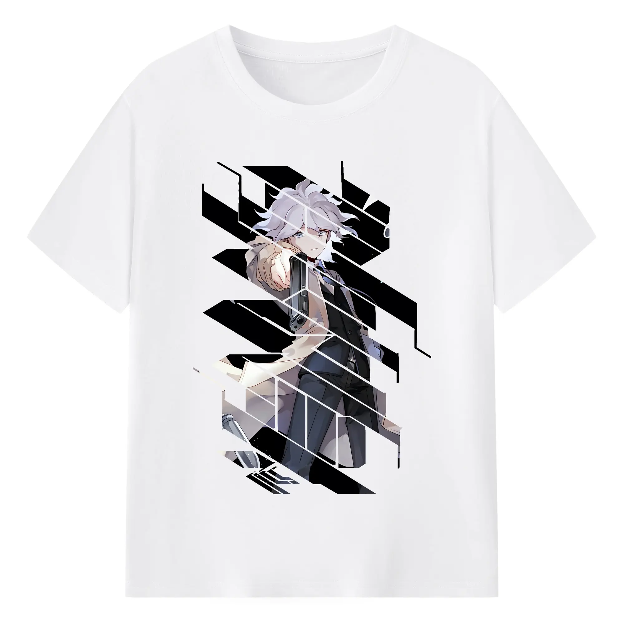 ダンガンロンパ グッズ,狛枝凪斗 - 綿100％ 半袖Tシャツ ・ フロントプリント ・ 快適 通気性 ・ 日常使い 散歩 スポーツ用