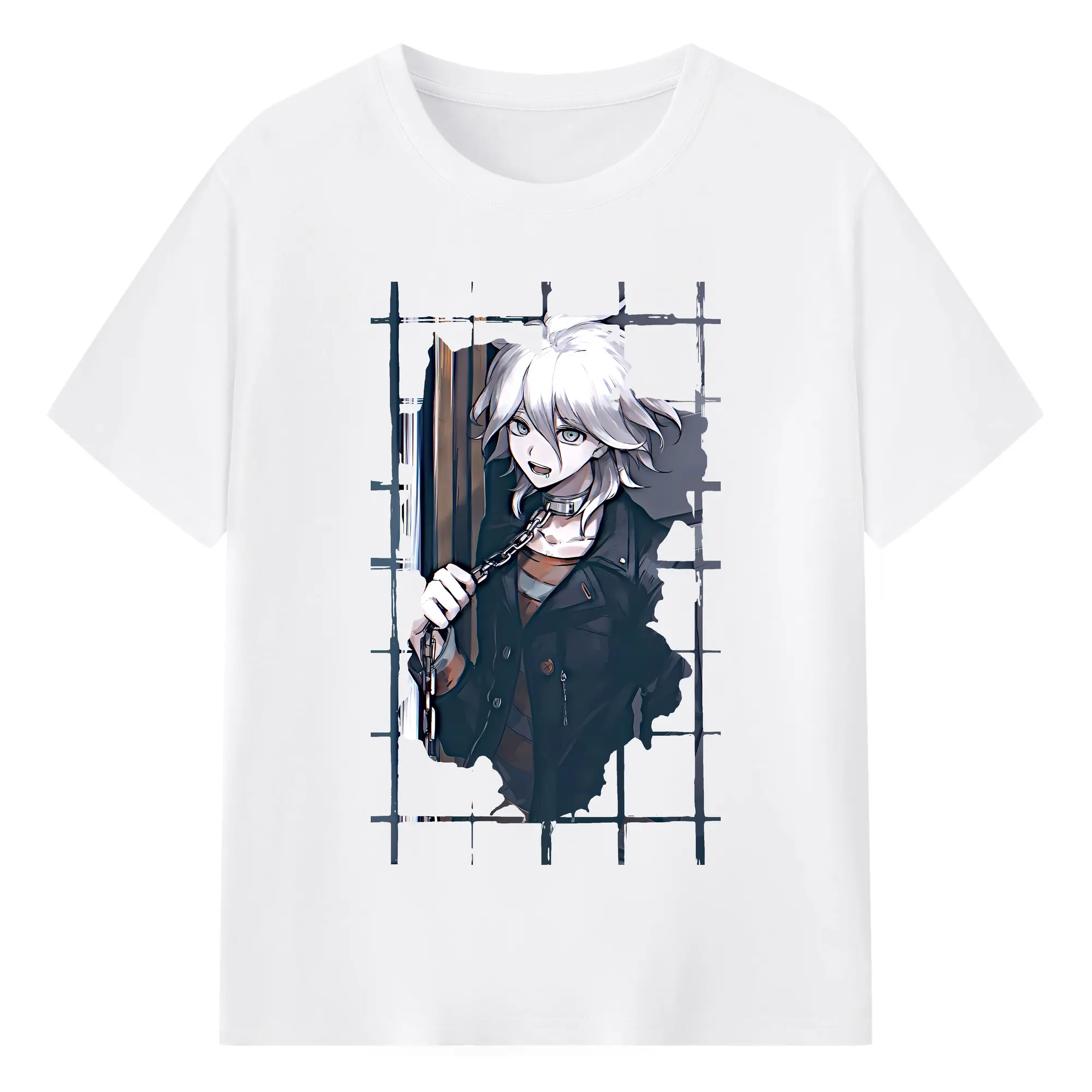 ダンガンロンパ グッズ,狛枝凪斗 - 綿100％ 半袖Tシャツ ・ フロントプリント ・ 快適 通気性 ・ 日常使い 散歩 スポーツ用