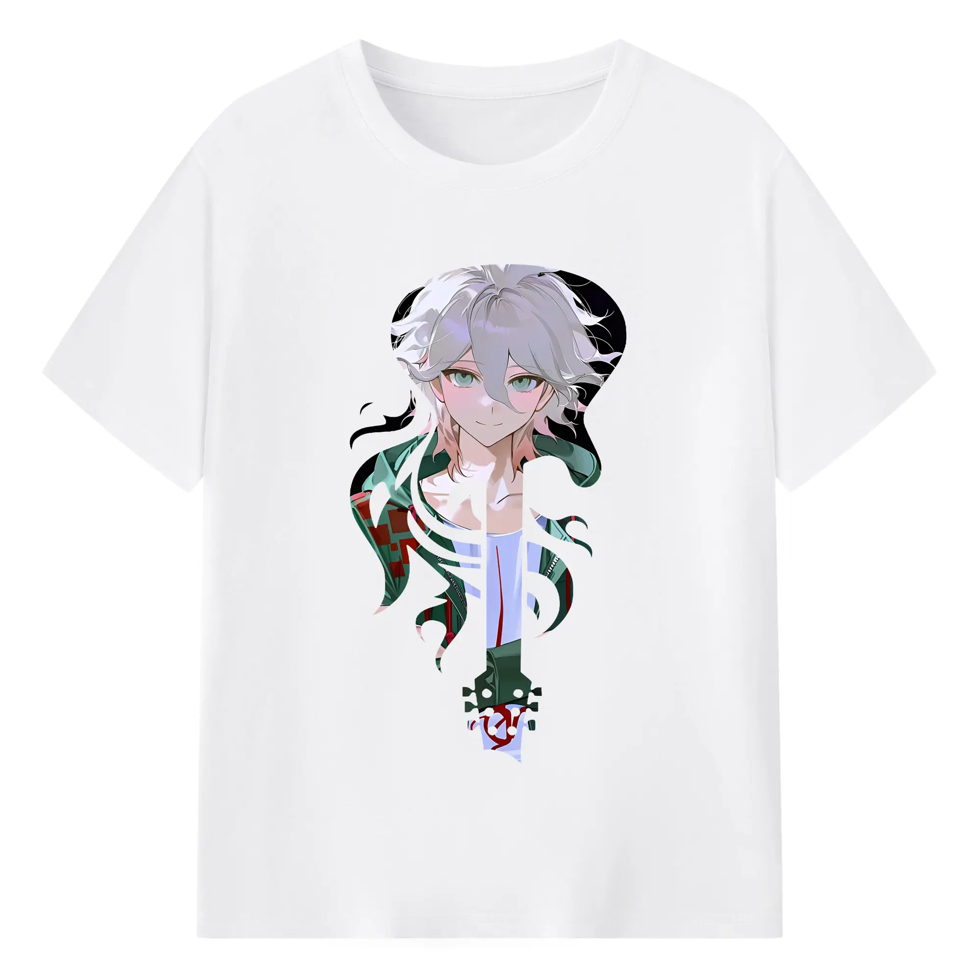 ダンガンロンパ グッズ,狛枝凪斗 - 綿100％ 半袖Tシャツ ・ フロントプリント ・ 快適 通気性 ・ 日常使い 散歩 スポーツ用