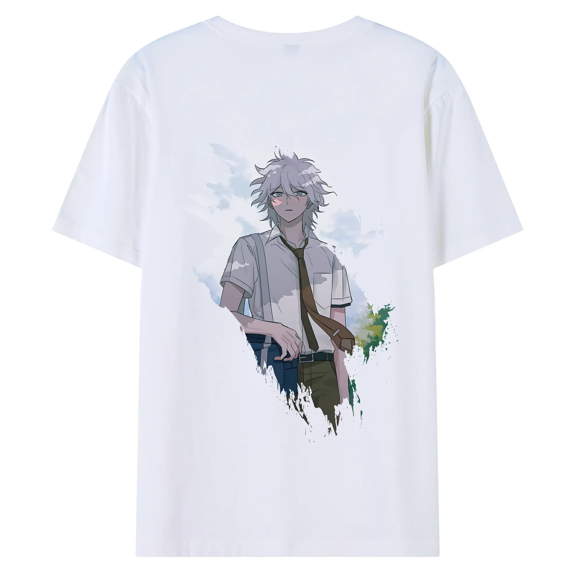 ダンガンロンパ グッズ,狛枝凪斗 - 綿100％ 半袖Tシャツ ・ バックプリント ・ 快適 通気性 ・ 日常使い 散歩 スポーツ用