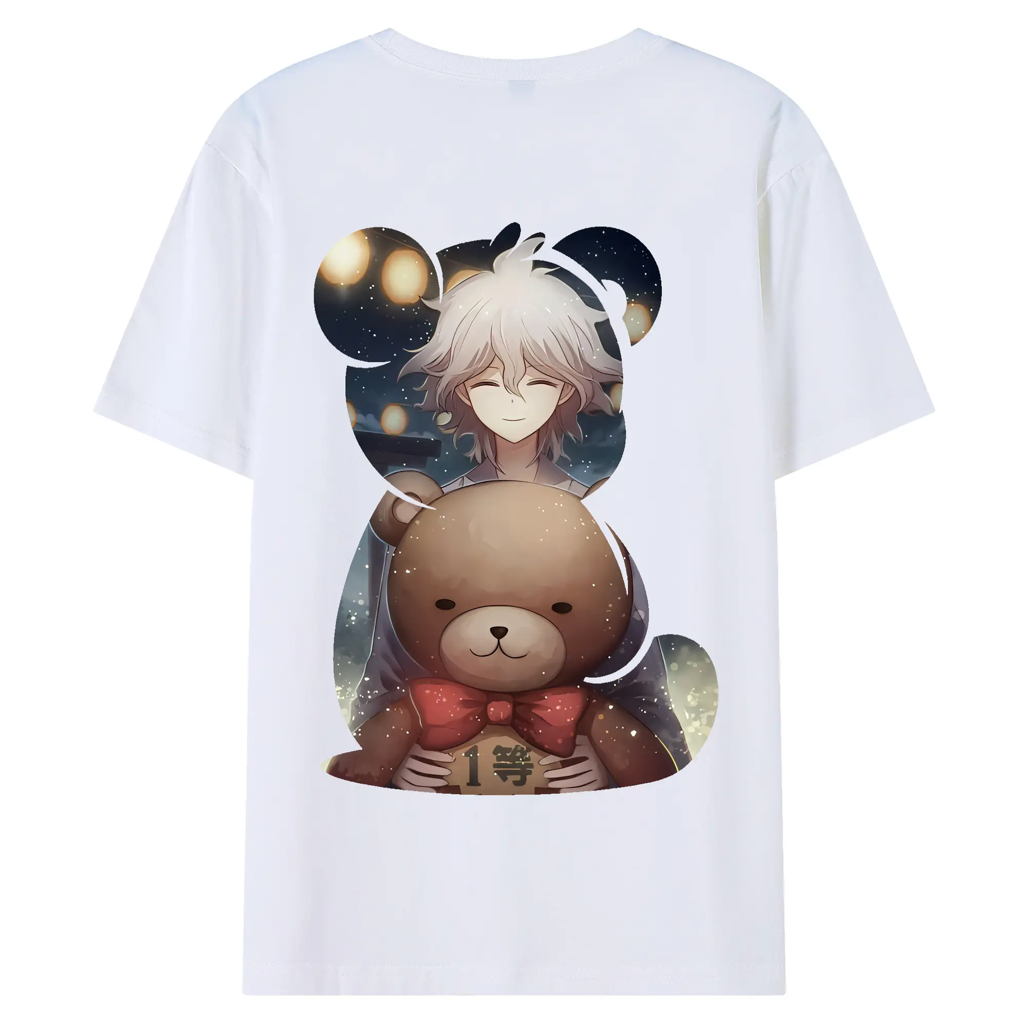ダンガンロンパ グッズ,狛枝凪斗 - 綿100％ 半袖Tシャツ ・ バックプリント ・ 快適 通気性 ・ 日常使い 散歩 スポーツ用