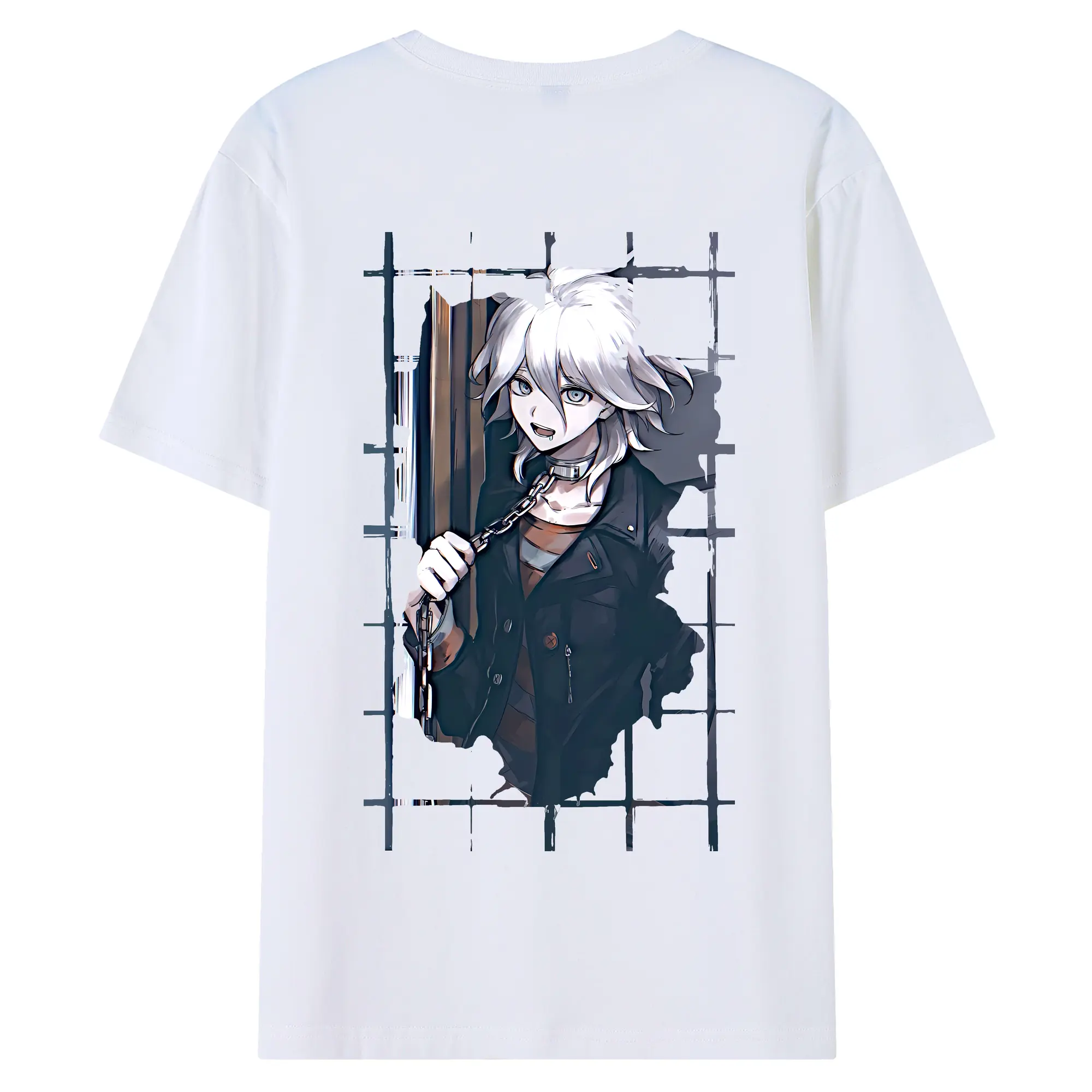ダンガンロンパ グッズ,狛枝凪斗 - 綿100％ 半袖Tシャツ ・ バックプリント ・ 快適 通気性 ・ 日常使い 散歩 スポーツ用