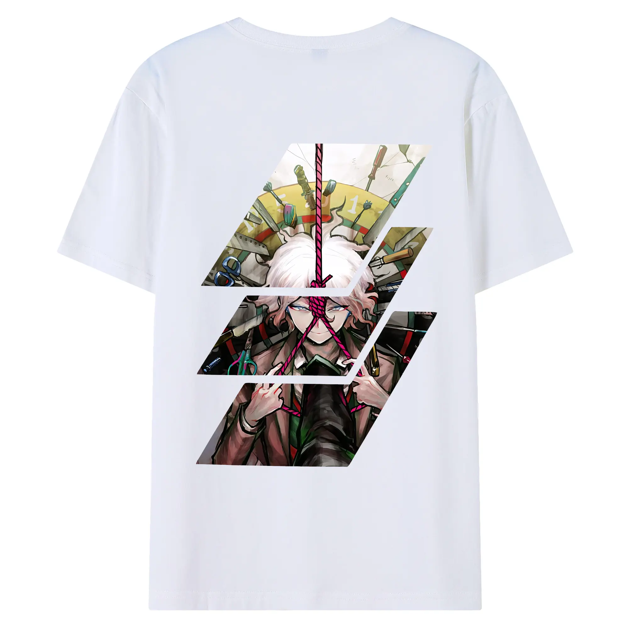 ダンガンロンパ グッズ,狛枝凪斗 - 綿100％ 半袖Tシャツ ・ バックプリント ・ 快適 通気性 ・ 日常使い 散歩 スポーツ用