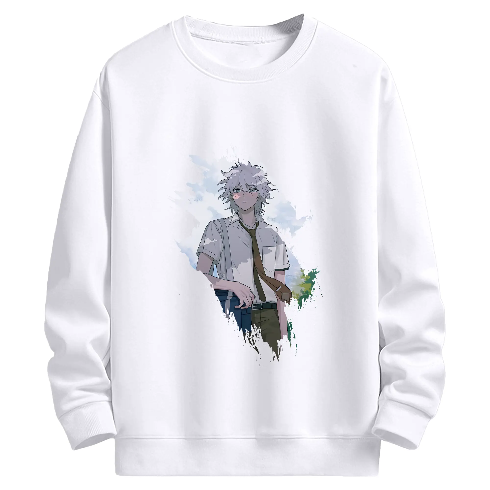 ダンガンロンパ グッズ,狛枝凪斗 - 高品質 クルーネック スウェット ・ コットン59％ ポリエステル41％ ・ ユニセックス 長袖 トレーナー ・ カジュアル デイリー スポーツ 散歩用