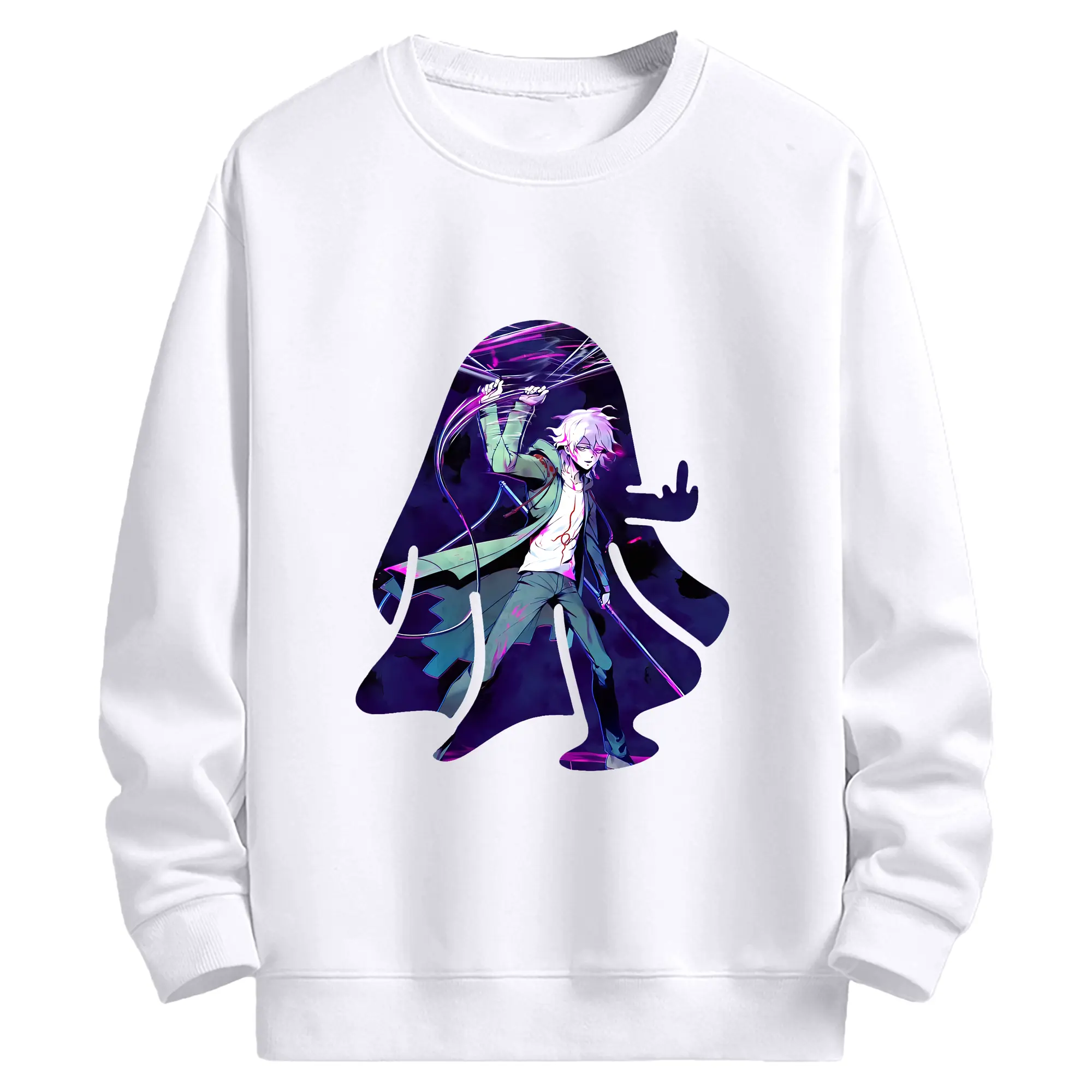 ダンガンロンパ グッズ,狛枝凪斗 - 高品質 クルーネック スウェット ・ コットン59％ ポリエステル41％ ・ ユニセックス 長袖 トレーナー ・ カジュアル デイリー スポーツ 散歩用