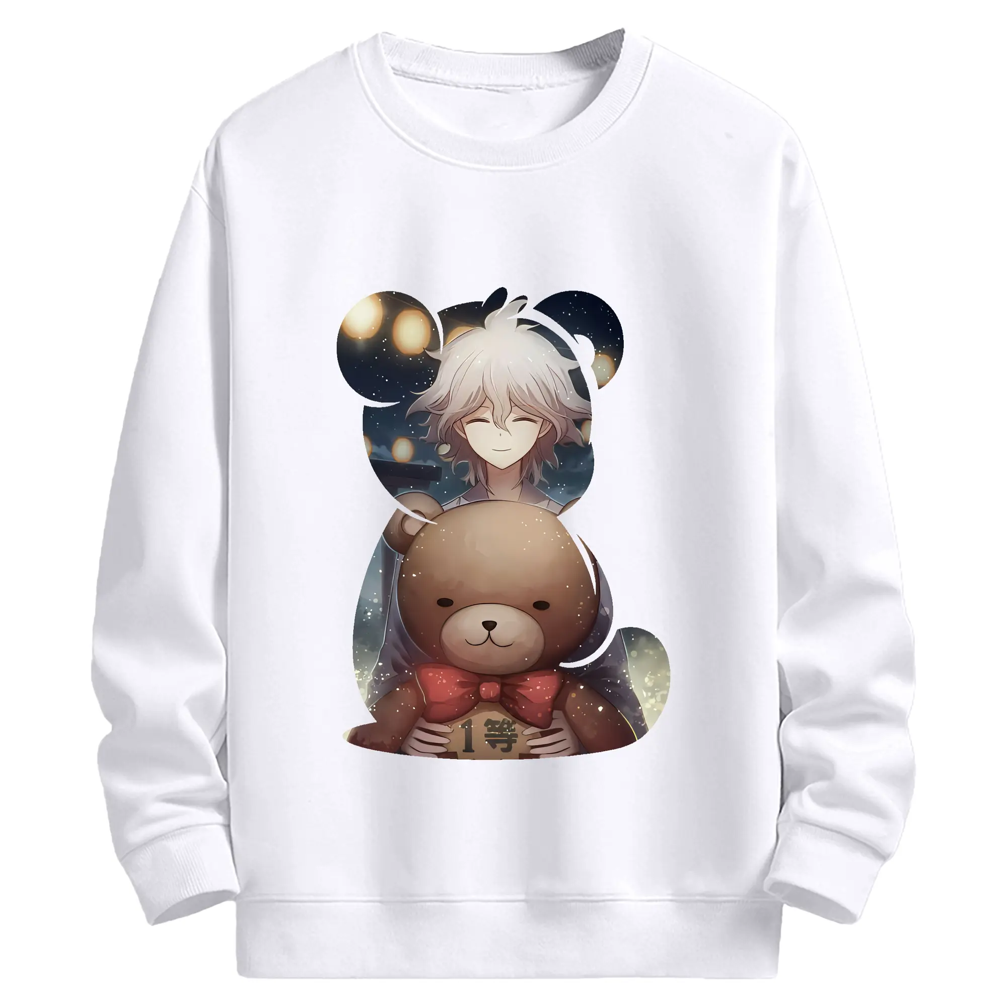 ダンガンロンパ グッズ,狛枝凪斗 - 高品質 クルーネック スウェット ・ コットン59％ ポリエステル41％ ・ ユニセックス 長袖 トレーナー ・ カジュアル デイリー スポーツ 散歩用