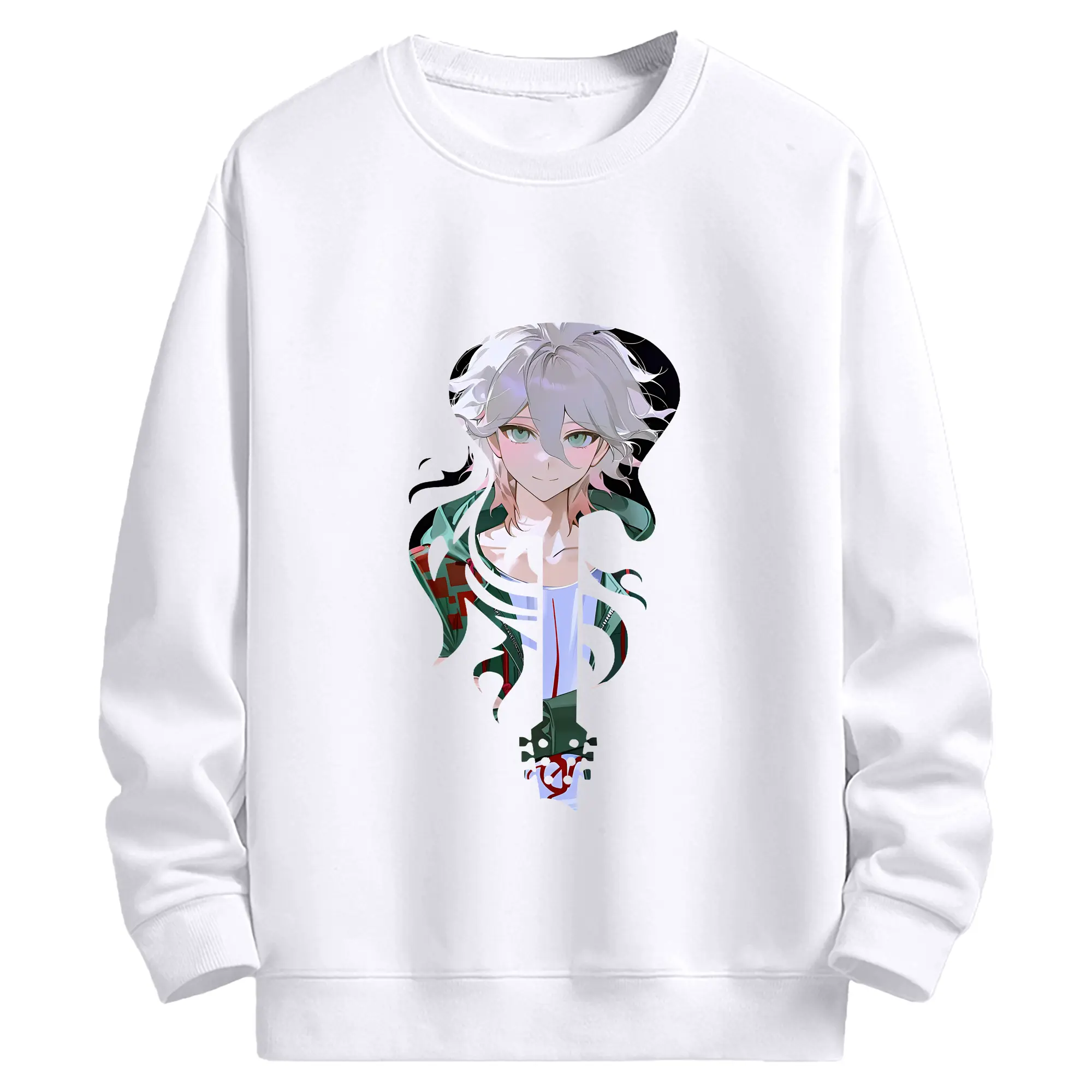 ダンガンロンパ グッズ,狛枝凪斗 - 高品質 クルーネック スウェット ・ コットン59％ ポリエステル41％ ・ ユニセックス 長袖 トレーナー ・ カジュアル デイリー スポーツ 散歩用
