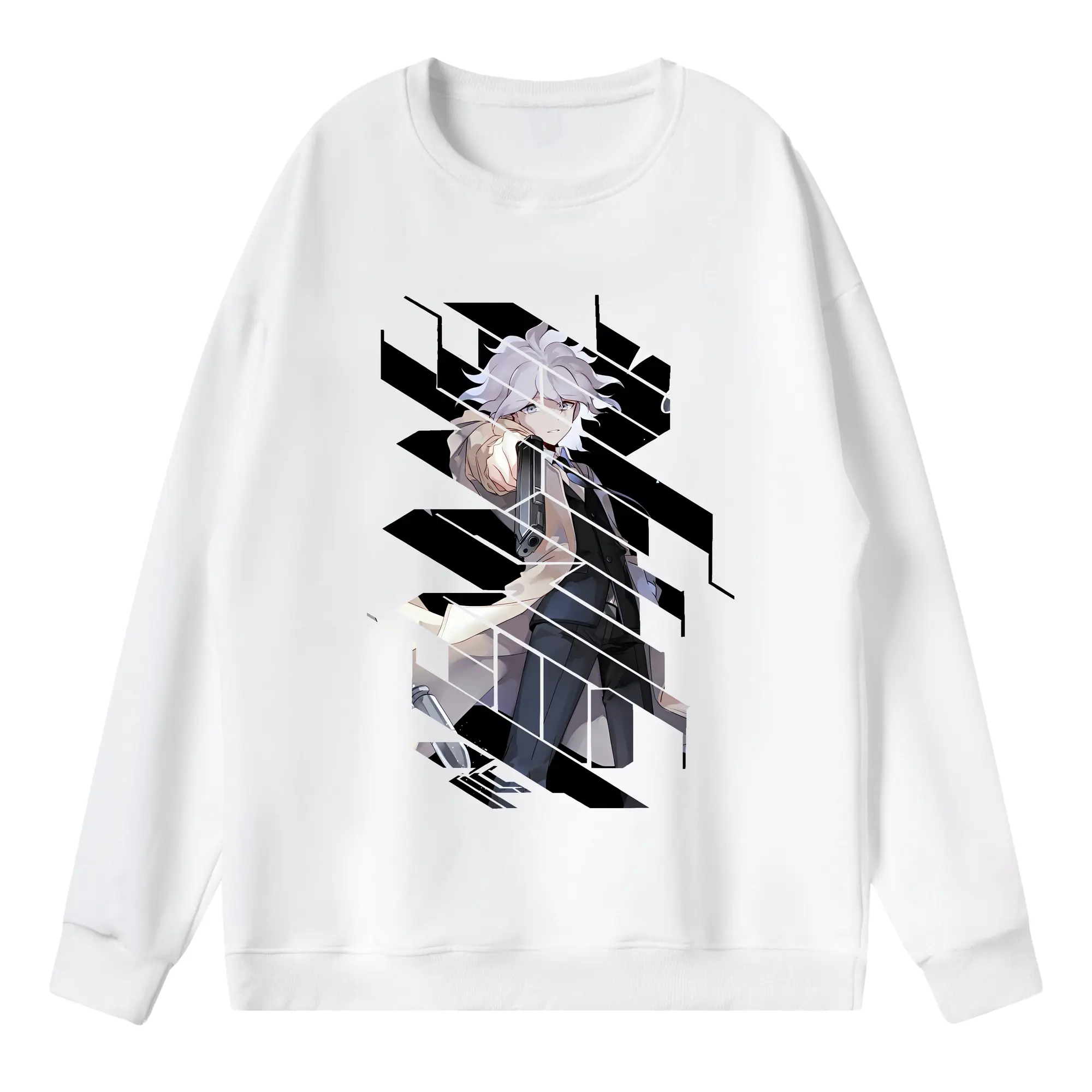 ダンガンロンパ グッズ,狛枝凪斗 - 薄手 クルーネック スウェット 裏毛260g · ポリエステル 春秋向け カジュアル 男女兼用 · トレーナー デイリー スポーツ 散歩に最適