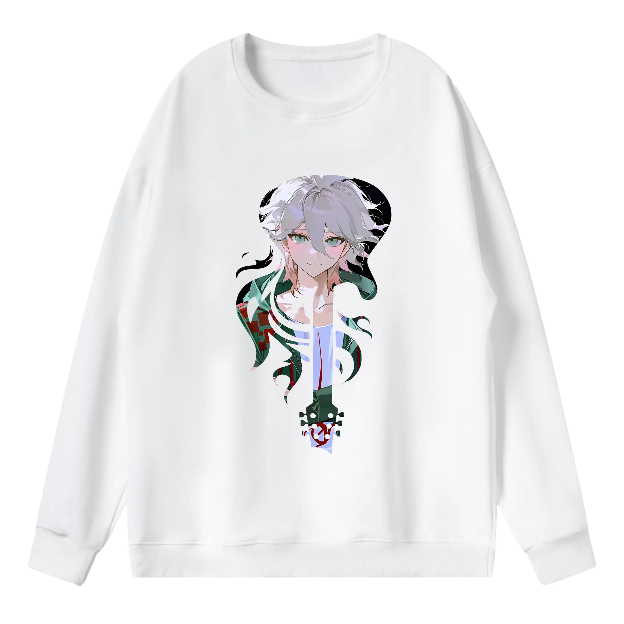 ダンガンロンパ グッズ,狛枝凪斗 - 薄手 クルーネック スウェット 裏毛260g · ポリエステル 春秋向け カジュアル 男女兼用 · トレーナー デイリー スポーツ 散歩に最適