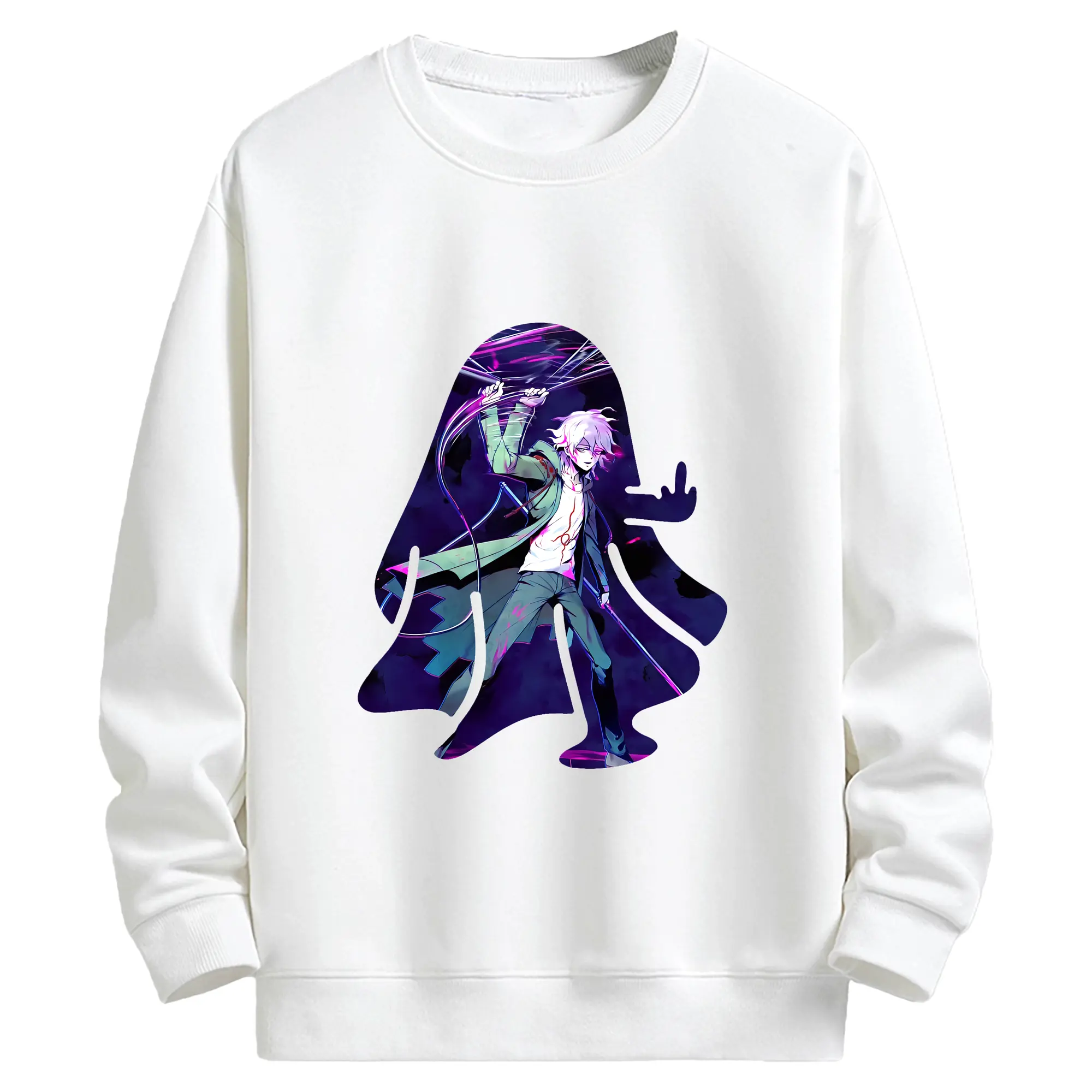 ダンガンロンパ グッズ,狛枝凪斗 - キッズ クルーネックスウェットシャツ ・ フロントプリント ・ 綿80％ ポリエステル20％ ・ 快適 通学 スポーツ 日常使い お散歩用