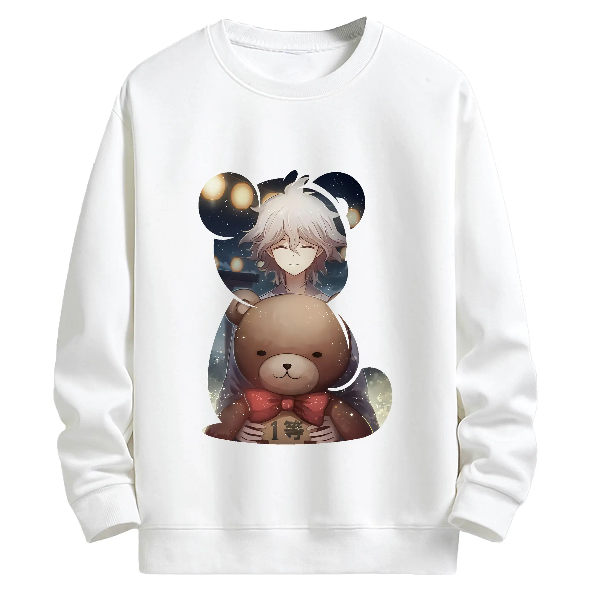 ダンガンロンパ グッズ,狛枝凪斗 - キッズ クルーネックスウェットシャツ ・ フロントプリント ・ 綿80％ ポリエステル20％ ・ 快適 通学 スポーツ 日常使い お散歩用