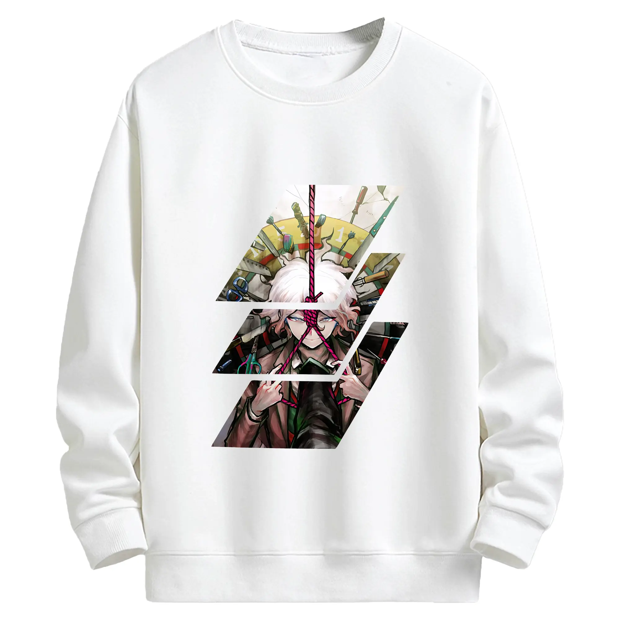 ダンガンロンパ グッズ,狛枝凪斗 - キッズ クルーネックスウェットシャツ ・ フロントプリント ・ 綿80％ ポリエステル20％ ・ 快適 通学 スポーツ 日常使い お散歩用