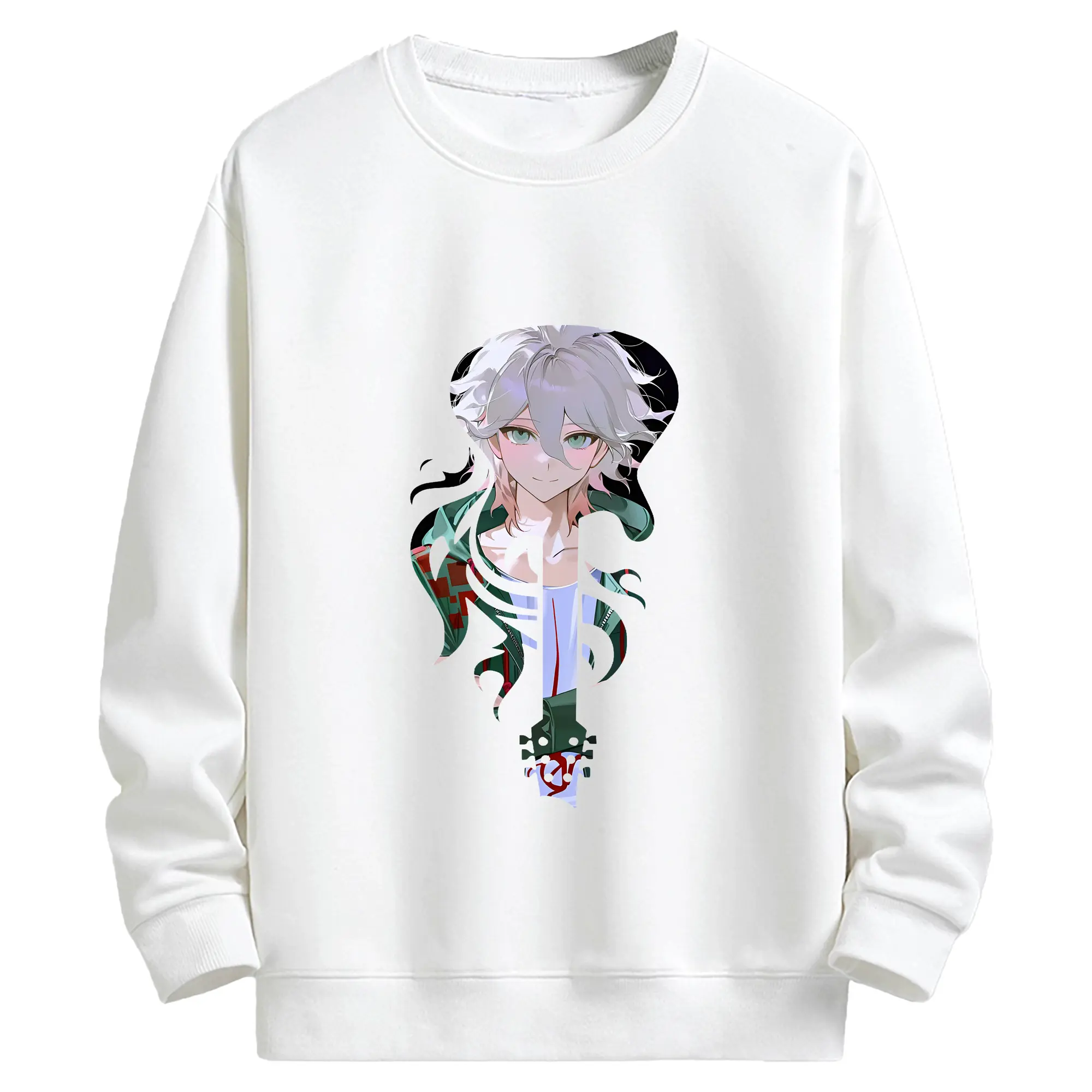 ダンガンロンパ グッズ,狛枝凪斗 - キッズ クルーネックスウェットシャツ ・ フロントプリント ・ 綿80％ ポリエステル20％ ・ 快適 通学 スポーツ 日常使い お散歩用