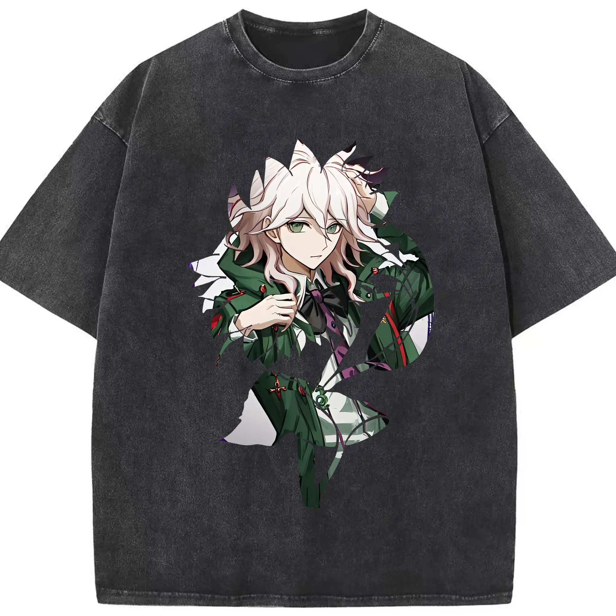 ダンガンロンパ グッズ,狛枝凪斗 - 綿100％ ヴィンテージ風 半袖Tシャツ ・ フロントプリント ・ 柔らか肌触り ・ 通気性 快適 ・ スポーツ カジュアル 外出用