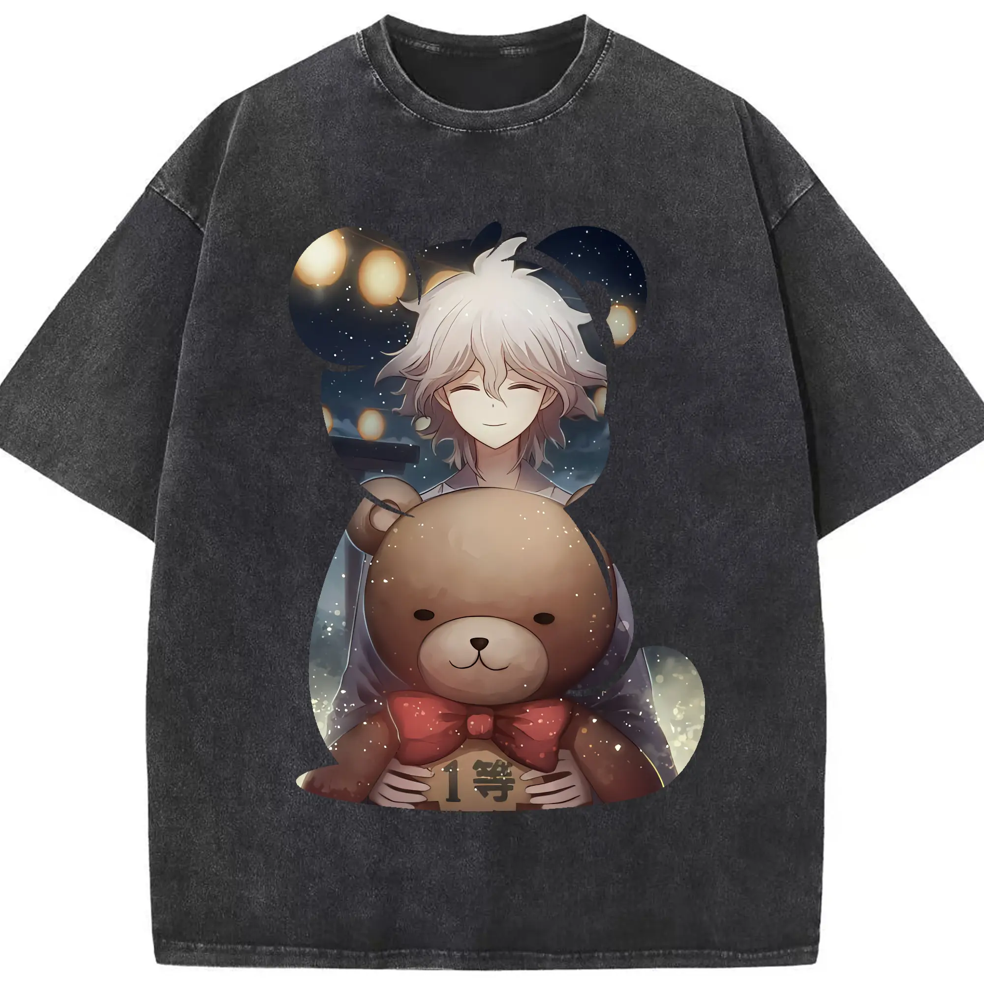 ダンガンロンパ グッズ,狛枝凪斗 - 綿100％ ヴィンテージ風 半袖Tシャツ ・ フロントプリント ・ 柔らか肌触り ・ 通気性 快適 ・ スポーツ カジュアル 外出用