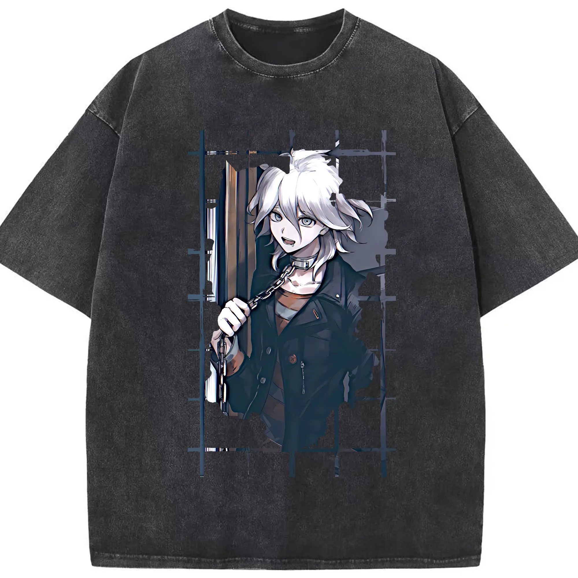 ダンガンロンパ グッズ,狛枝凪斗 - 綿100％ ヴィンテージ風 半袖Tシャツ ・ フロントプリント ・ 柔らか肌触り ・ 通気性 快適 ・ スポーツ カジュアル 外出用