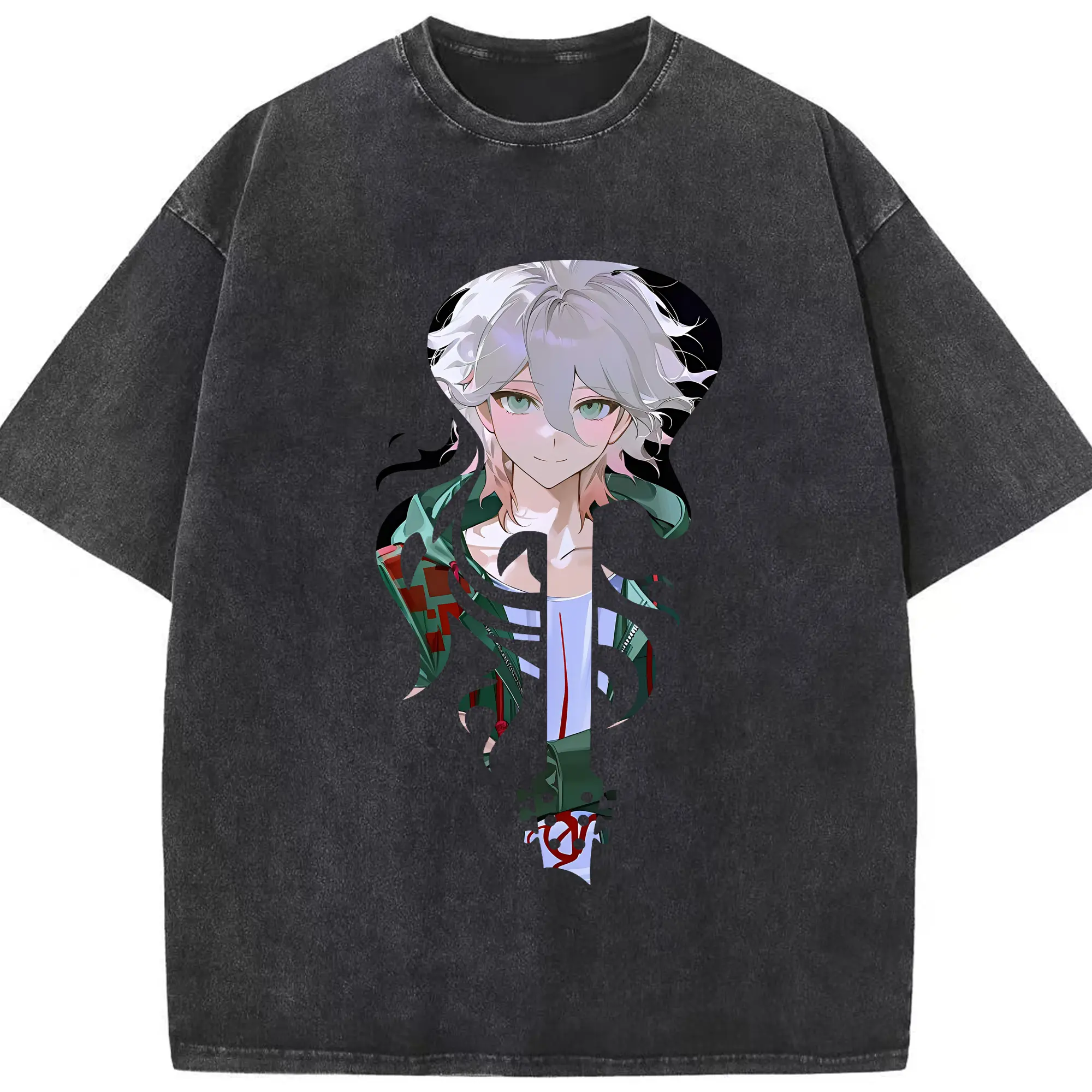 ダンガンロンパ グッズ,狛枝凪斗 - 綿100％ ヴィンテージ風 半袖Tシャツ ・ フロントプリント ・ 柔らか肌触り ・ 通気性 快適 ・ スポーツ カジュアル 外出用