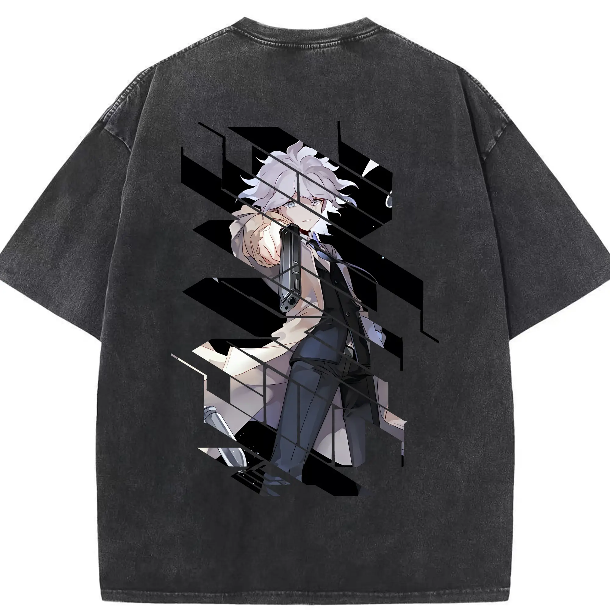 ダンガンロンパ グッズ,狛枝凪斗 - 綿100％ ヴィンテージ風 半袖Tシャツ ・ 背面プリント ・ 柔らか肌触り ・ 通気性 快適 ・ スポーツ カジュアル 外出用