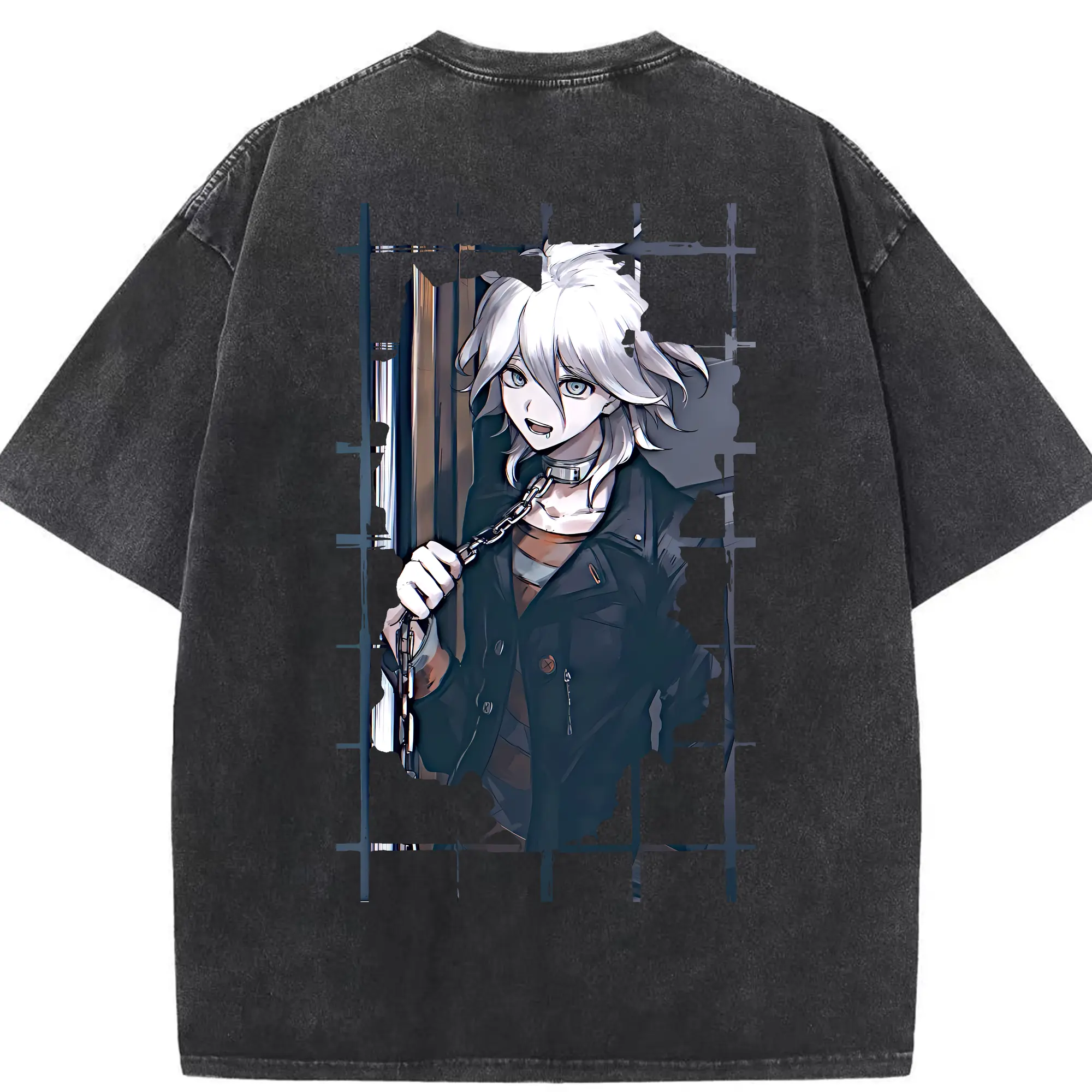 ダンガンロンパ グッズ,狛枝凪斗 - 綿100％ ヴィンテージ風 半袖Tシャツ ・ 背面プリント ・ 柔らか肌触り ・ 通気性 快適 ・ スポーツ カジュアル 外出用