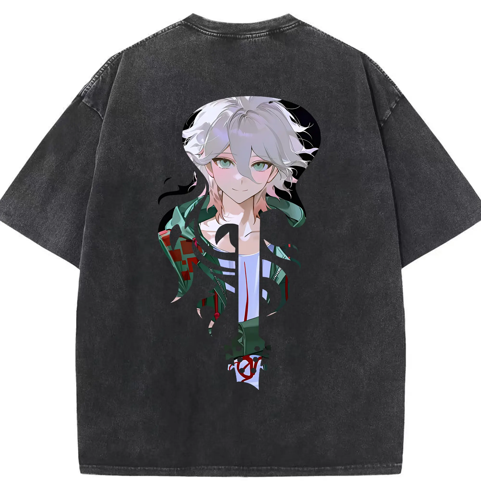 ダンガンロンパ グッズ,狛枝凪斗 - 綿100％ ヴィンテージ風 半袖Tシャツ ・ 背面プリント ・ 柔らか肌触り ・ 通気性 快適 ・ スポーツ カジュアル 外出用