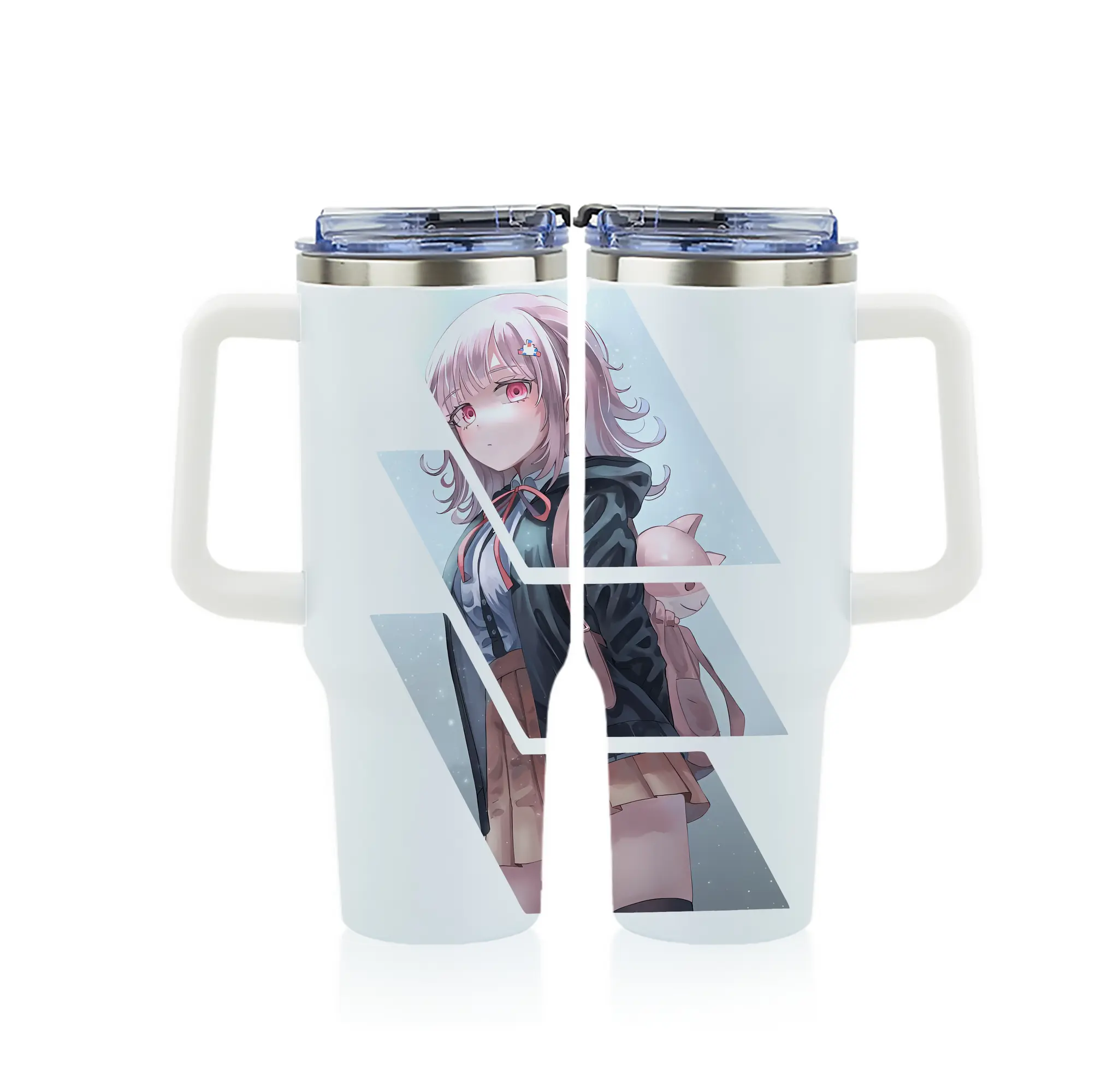 ダンガンロンパ グッズ,七海千秋 - 1200mL フルプリント車用タンブラー ・ 304ステンレス 内側 ・ 201ステンレス 外側 ・ 保温 保冷 ・ 通勤 ドライブ アウトドア用