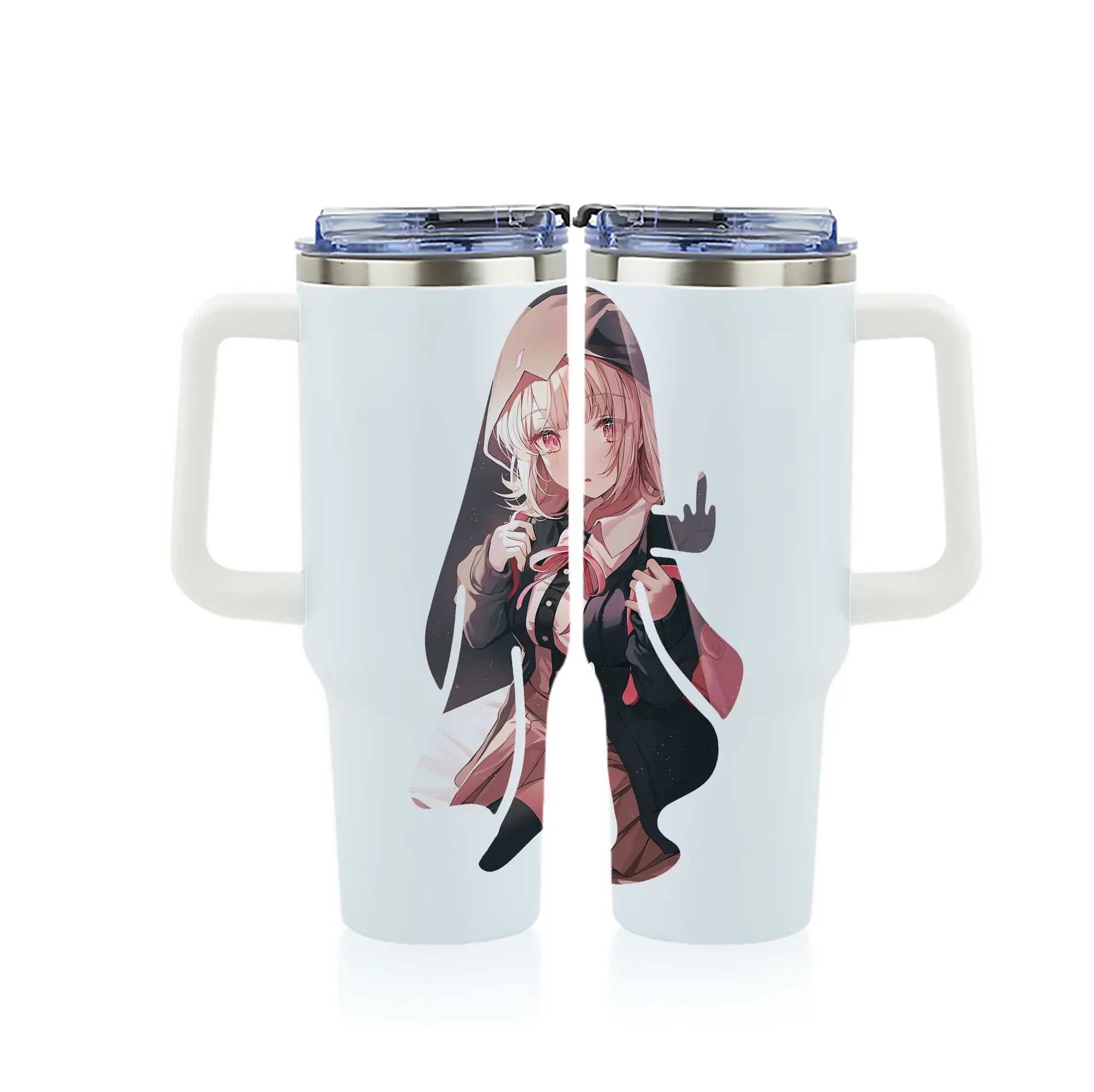 ダンガンロンパ グッズ,七海千秋 - 1200mL フルプリント車用タンブラー ・ 304ステンレス 内側 ・ 201ステンレス 外側 ・ 保温 保冷 ・ 通勤 ドライブ アウトドア用