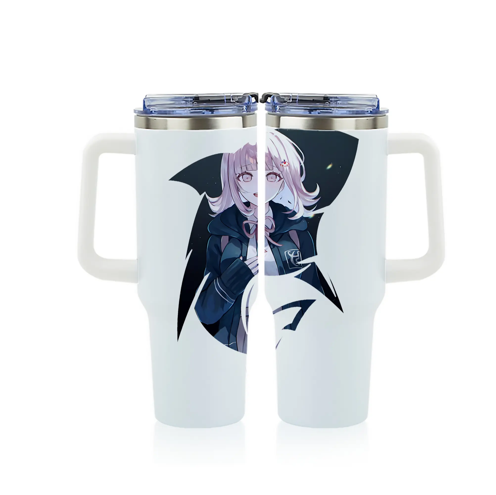 ダンガンロンパ グッズ,七海千秋 - 1200mL フルプリント車用タンブラー ・ 304ステンレス 内側 ・ 201ステンレス 外側 ・ 保温 保冷 ・ 通勤 ドライブ アウトドア用