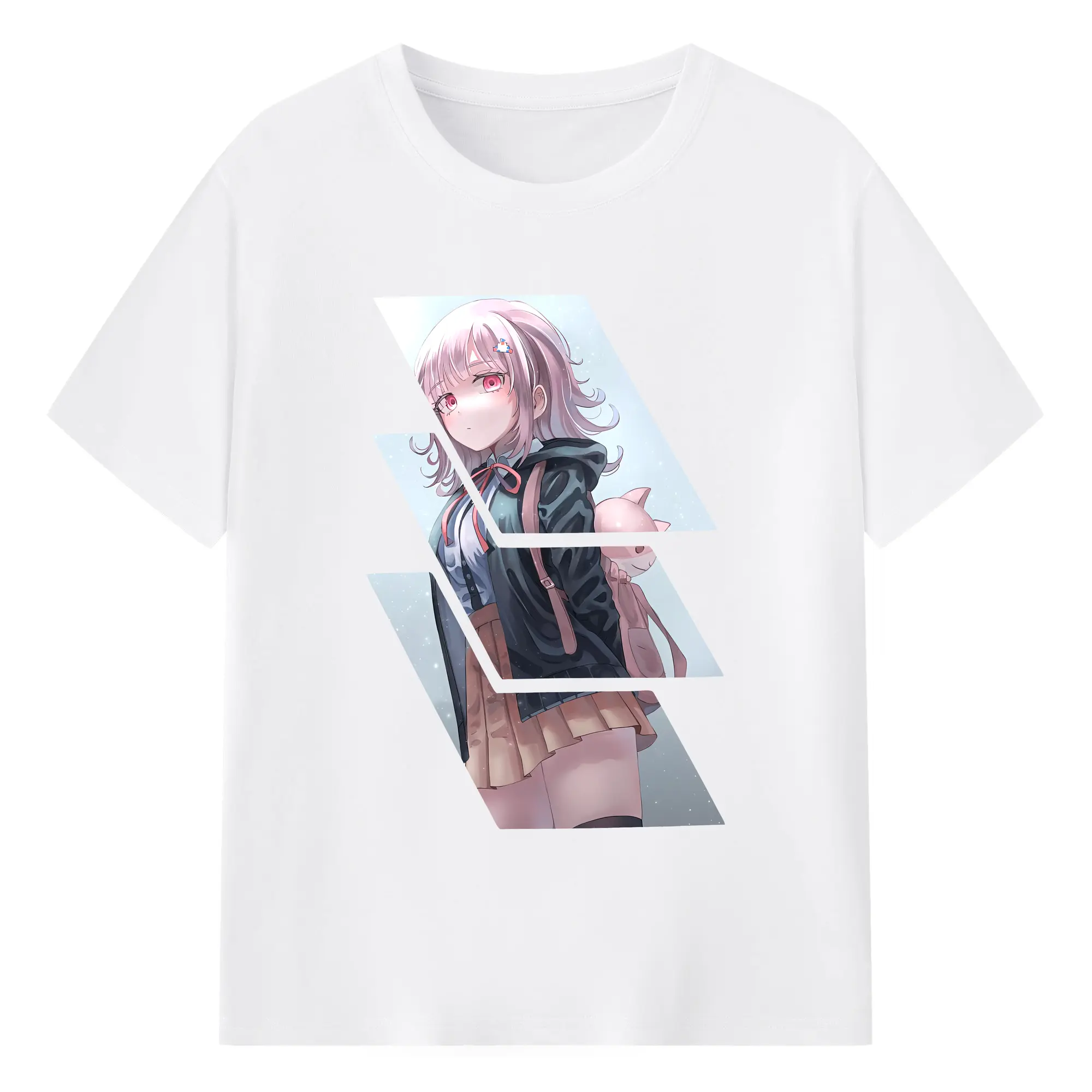 ダンガンロンパ グッズ,七海千秋 - 綿100％ 半袖Tシャツ ・ フロントプリント ・ 快適 通気性 ・ 日常使い 散歩 スポーツ用