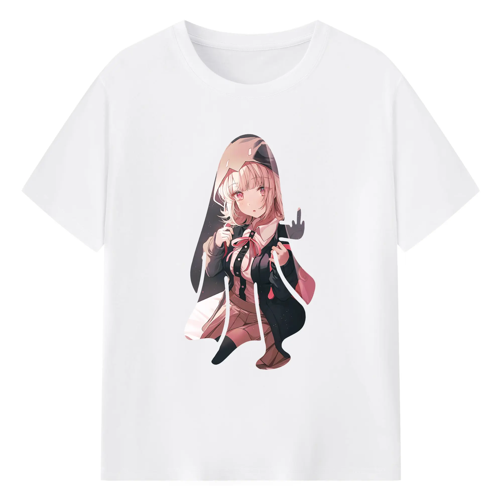 ダンガンロンパ グッズ,七海千秋 - 綿100％ 半袖Tシャツ ・ フロントプリント ・ 快適 通気性 ・ 日常使い 散歩 スポーツ用