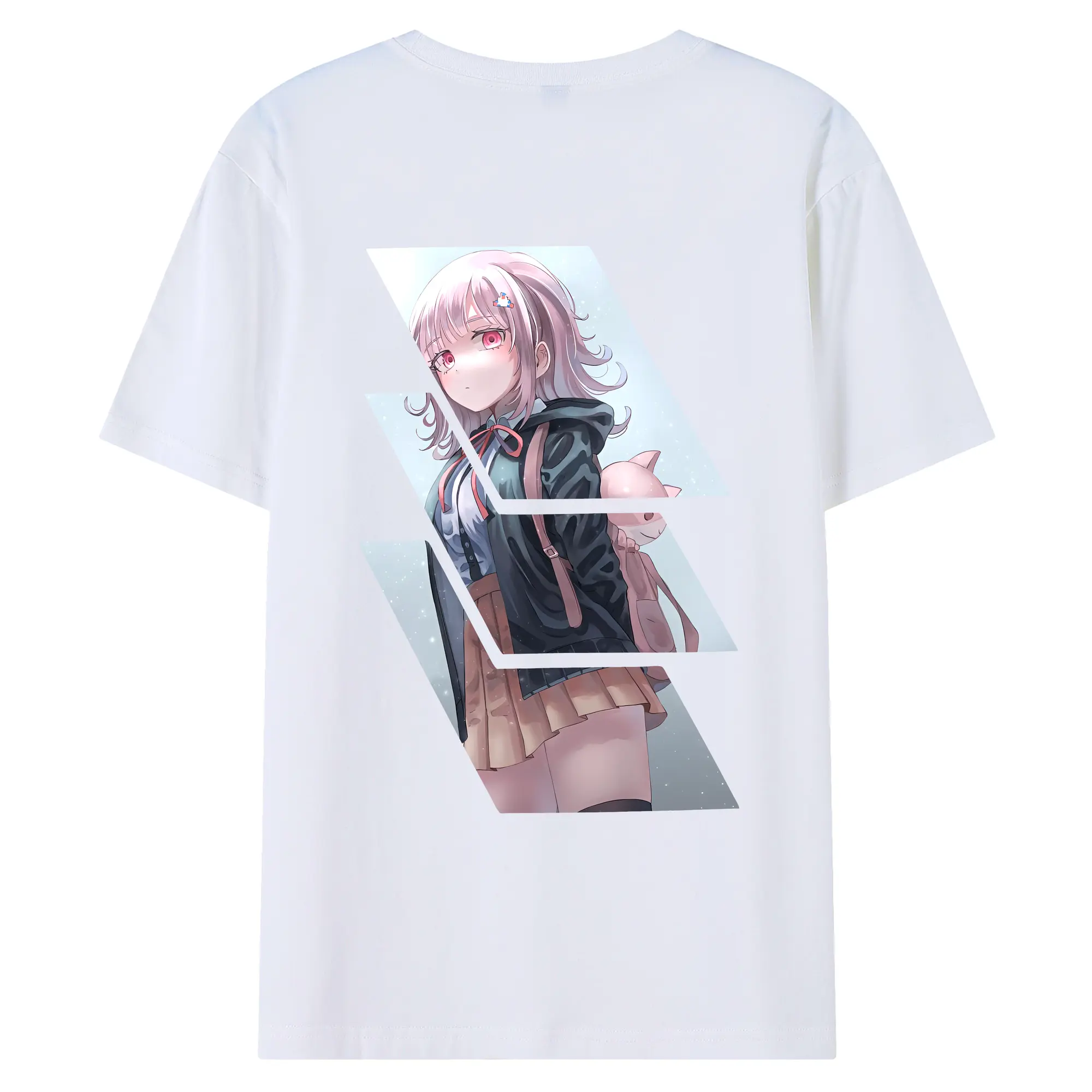 ダンガンロンパ グッズ,七海千秋 - 綿100％ 半袖Tシャツ ・ バックプリント ・ 快適 通気性 ・ 日常使い 散歩 スポーツ用