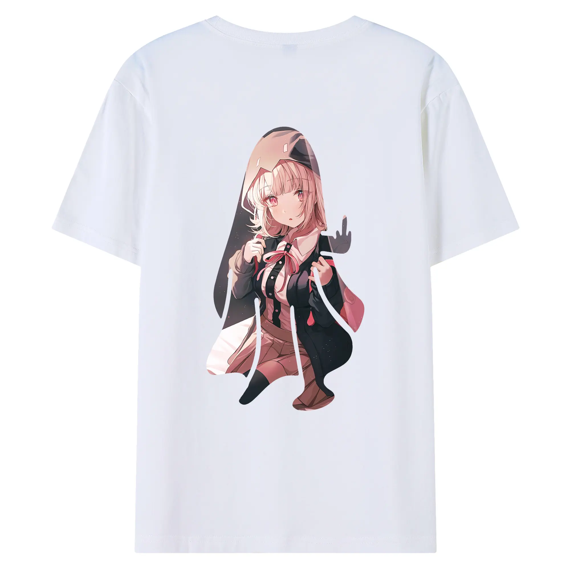 ダンガンロンパ グッズ,七海千秋 - 綿100％ 半袖Tシャツ ・ バックプリント ・ 快適 通気性 ・ 日常使い 散歩 スポーツ用