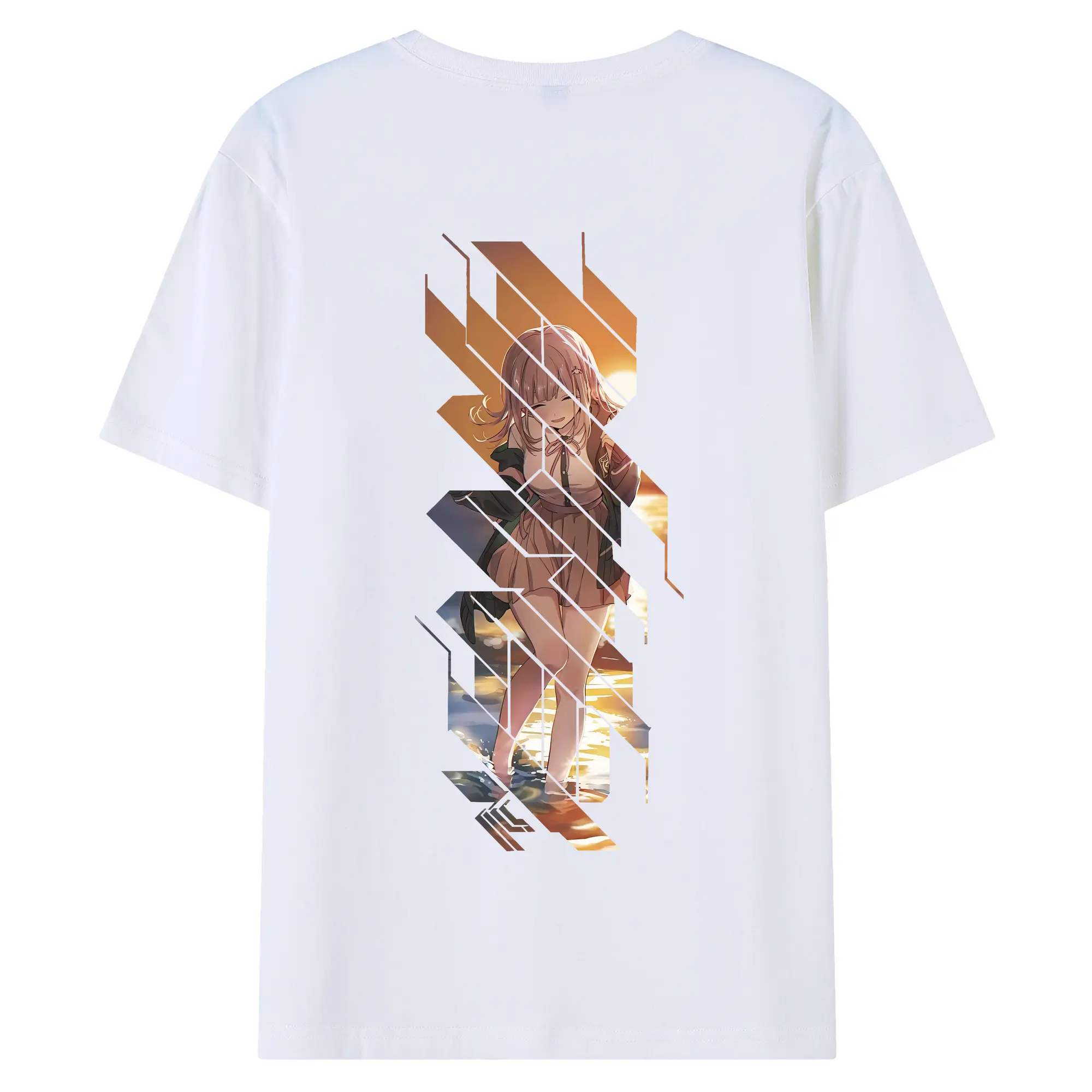 ダンガンロンパ グッズ,七海千秋 - 綿100％ 半袖Tシャツ ・ バックプリント ・ 快適 通気性 ・ 日常使い 散歩 スポーツ用