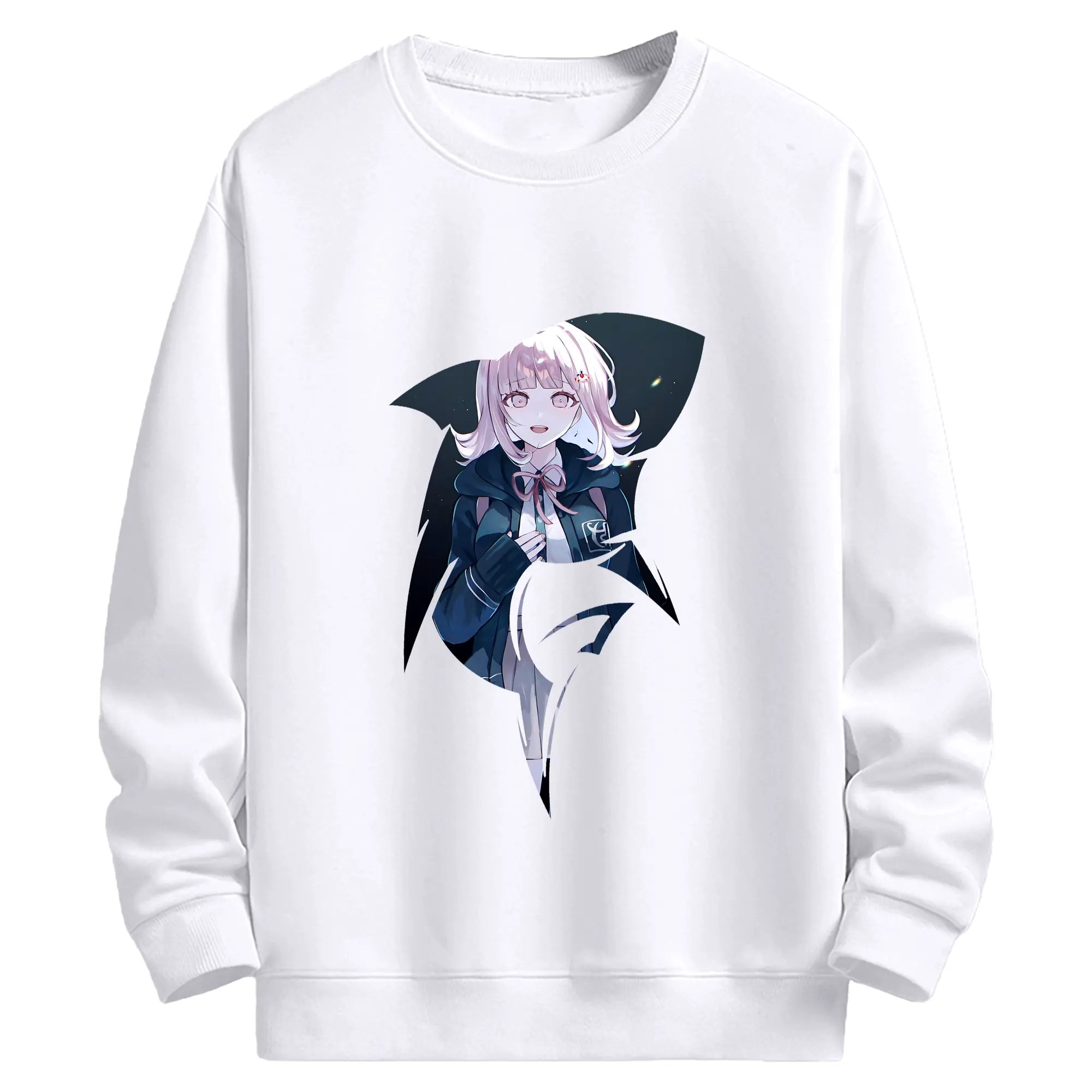 ダンガンロンパ グッズ,七海千秋 - 高品質 クルーネック スウェット ・ コットン59％ ポリエステル41％ ・ ユニセックス 長袖 トレーナー ・ カジュアル デイリー スポーツ 散歩用