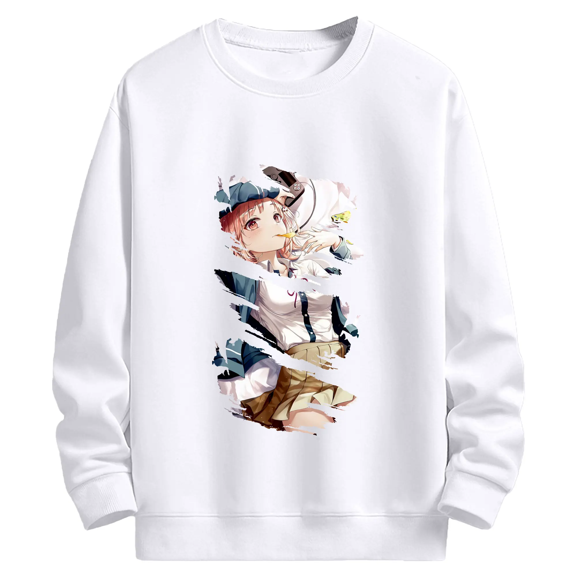 ダンガンロンパ グッズ,七海千秋 - 高品質 クルーネック スウェット ・ コットン59％ ポリエステル41％ ・ ユニセックス 長袖 トレーナー ・ カジュアル デイリー スポーツ 散歩用