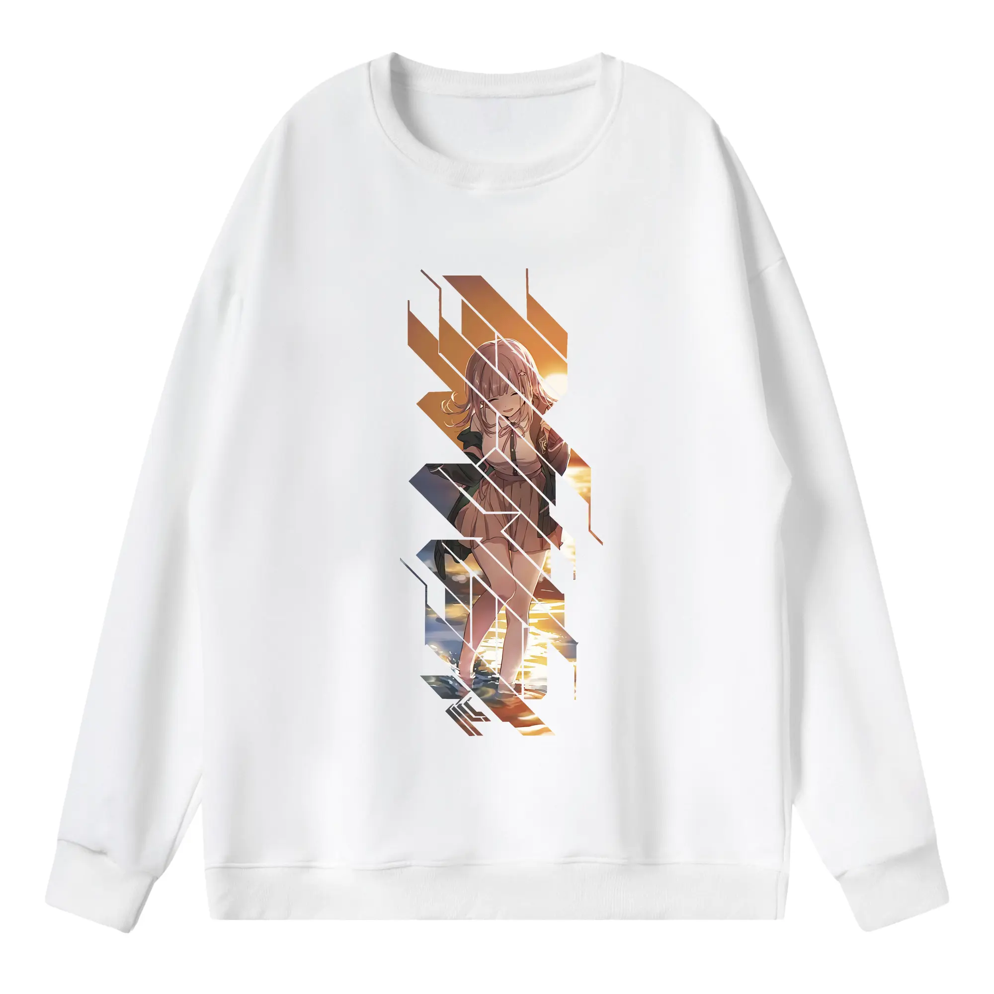 ダンガンロンパ グッズ,七海千秋 - 薄手 クルーネック スウェット 裏毛260g · ポリエステル 春秋向け カジュアル 男女兼用 · トレーナー デイリー スポーツ 散歩に最適