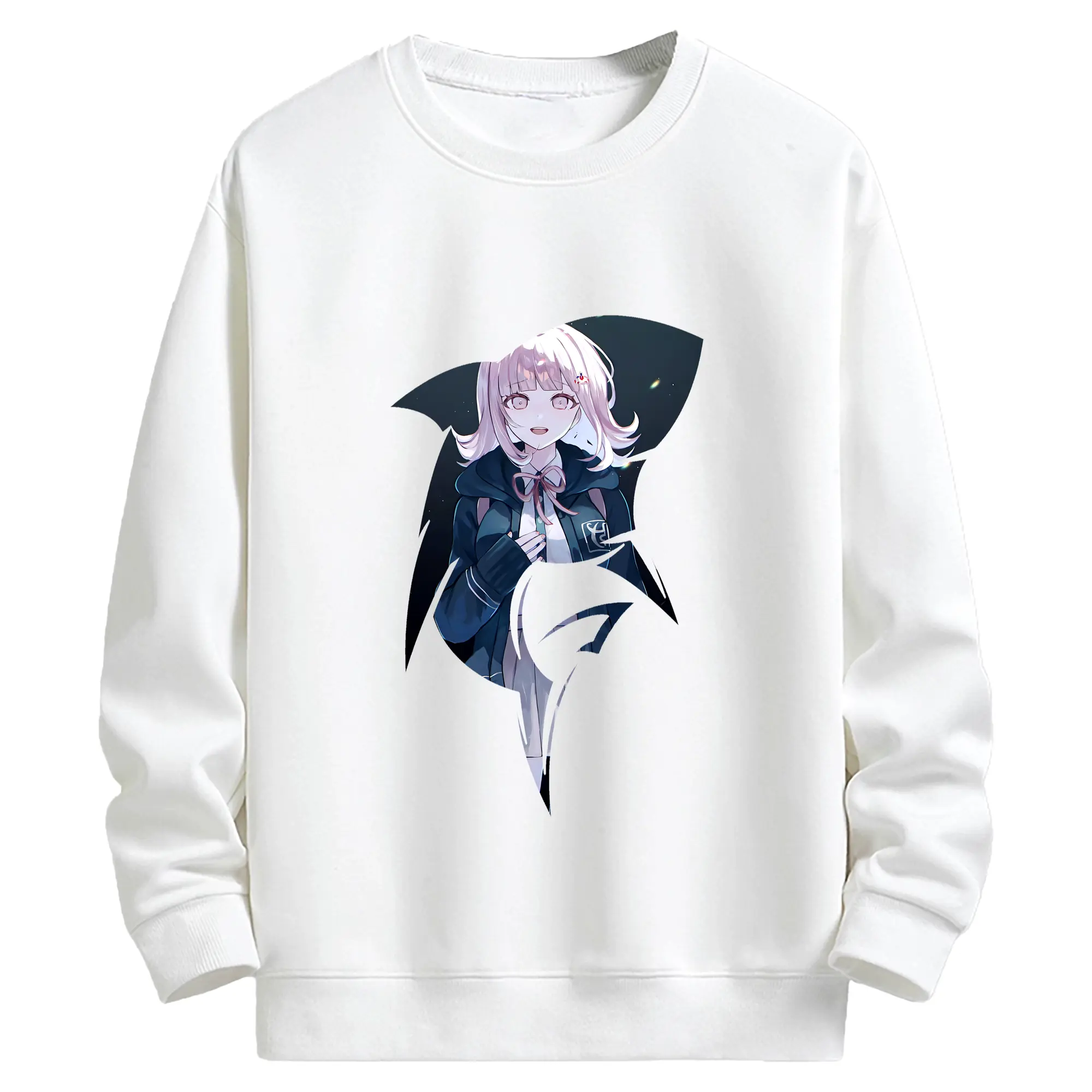 ダンガンロンパ グッズ,七海千秋 - キッズ クルーネックスウェットシャツ ・ フロントプリント ・ 綿80％ ポリエステル20％ ・ 快適 通学 スポーツ 日常使い お散歩用